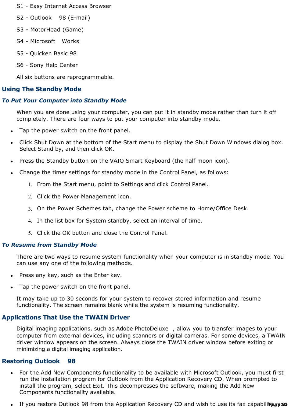 Sony PCV-E308DS User Manual | Page 85 / 1141