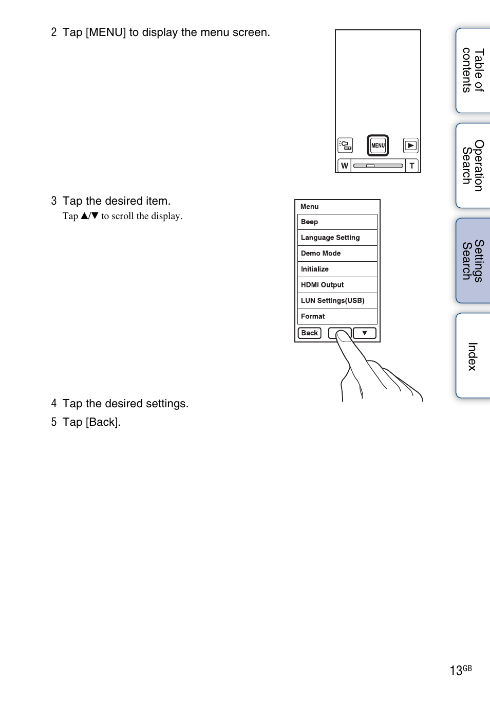 Sony bloggie MHS-TS22 User Manual | Page 13 / 70