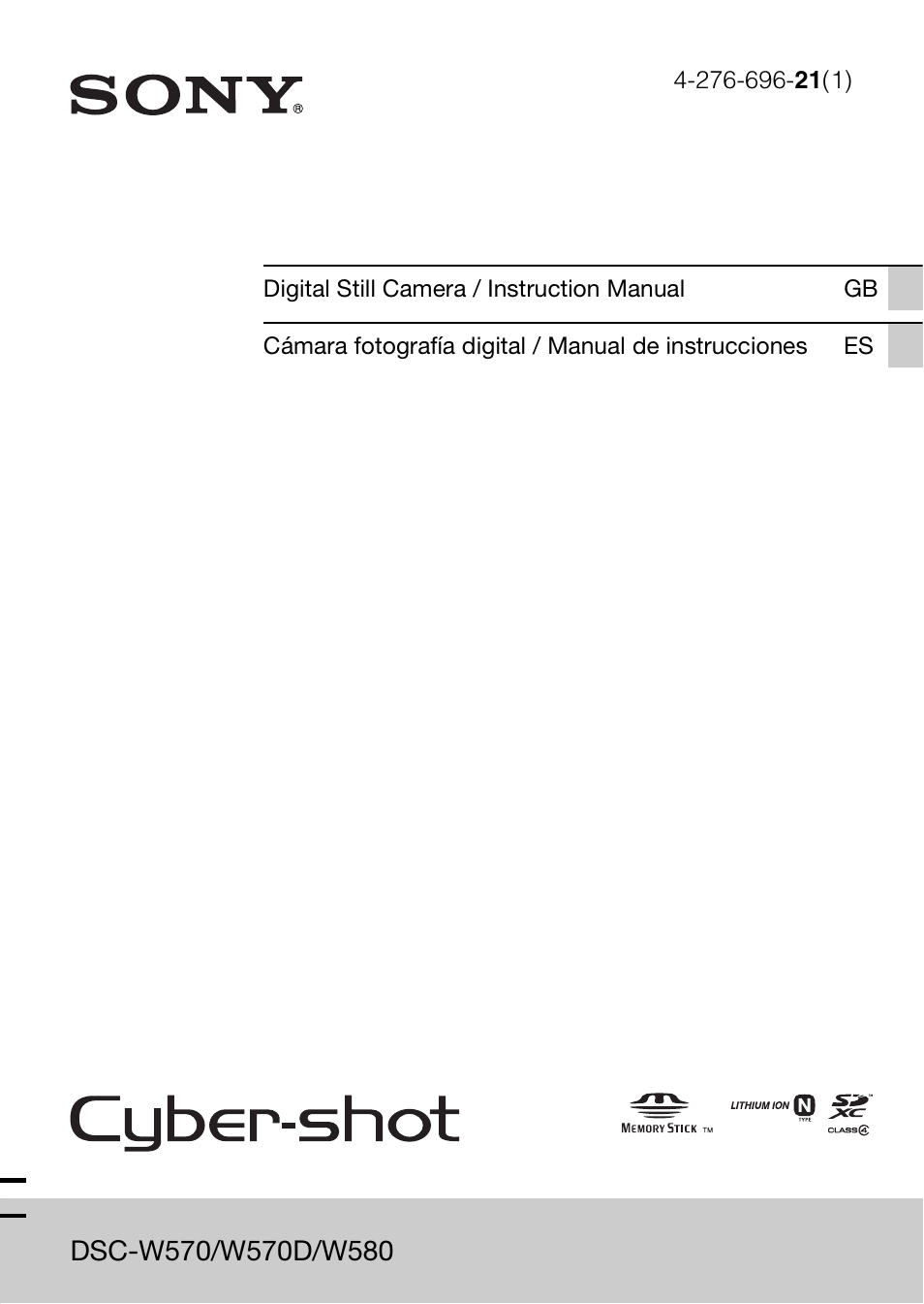 Sony DSC-W570 User Manual | 52 pages