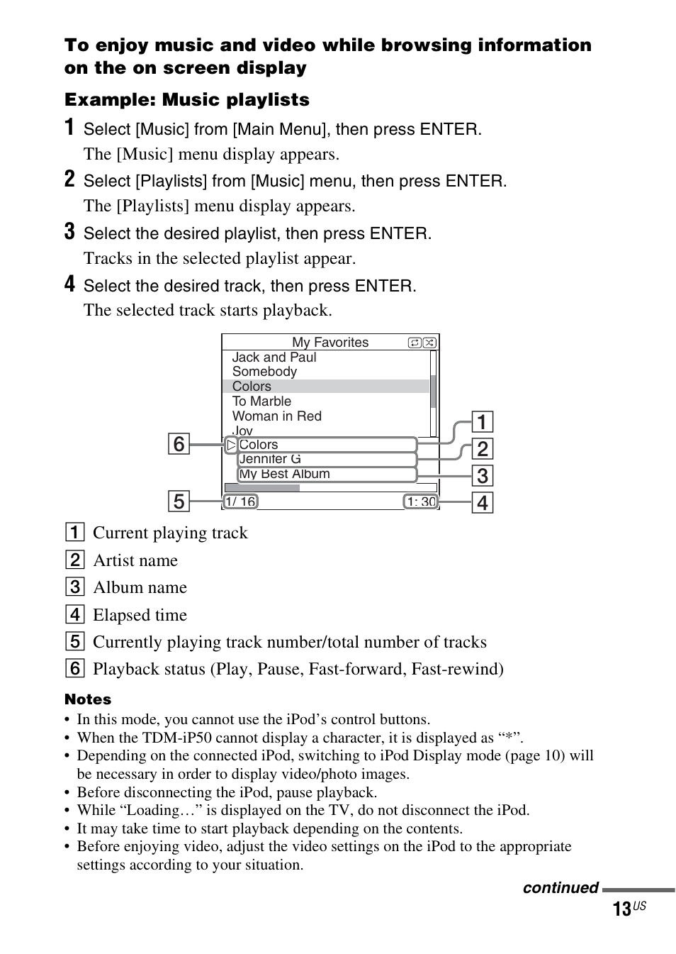 Sony TDM-iP50 User Manual | Page 13 / 60