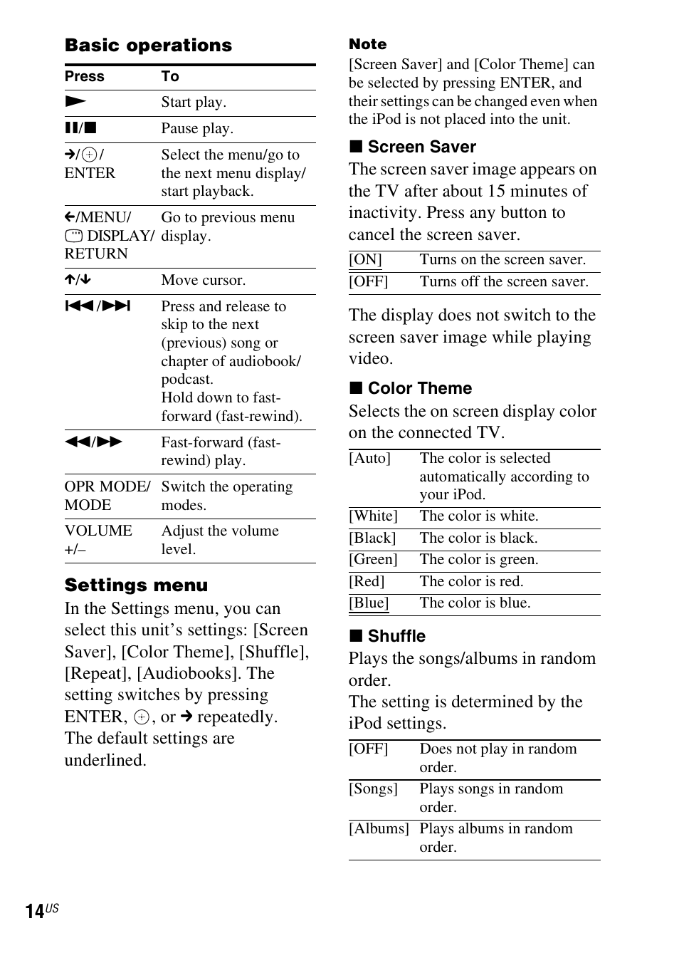 Sony TDM-iP50 User Manual | Page 14 / 60