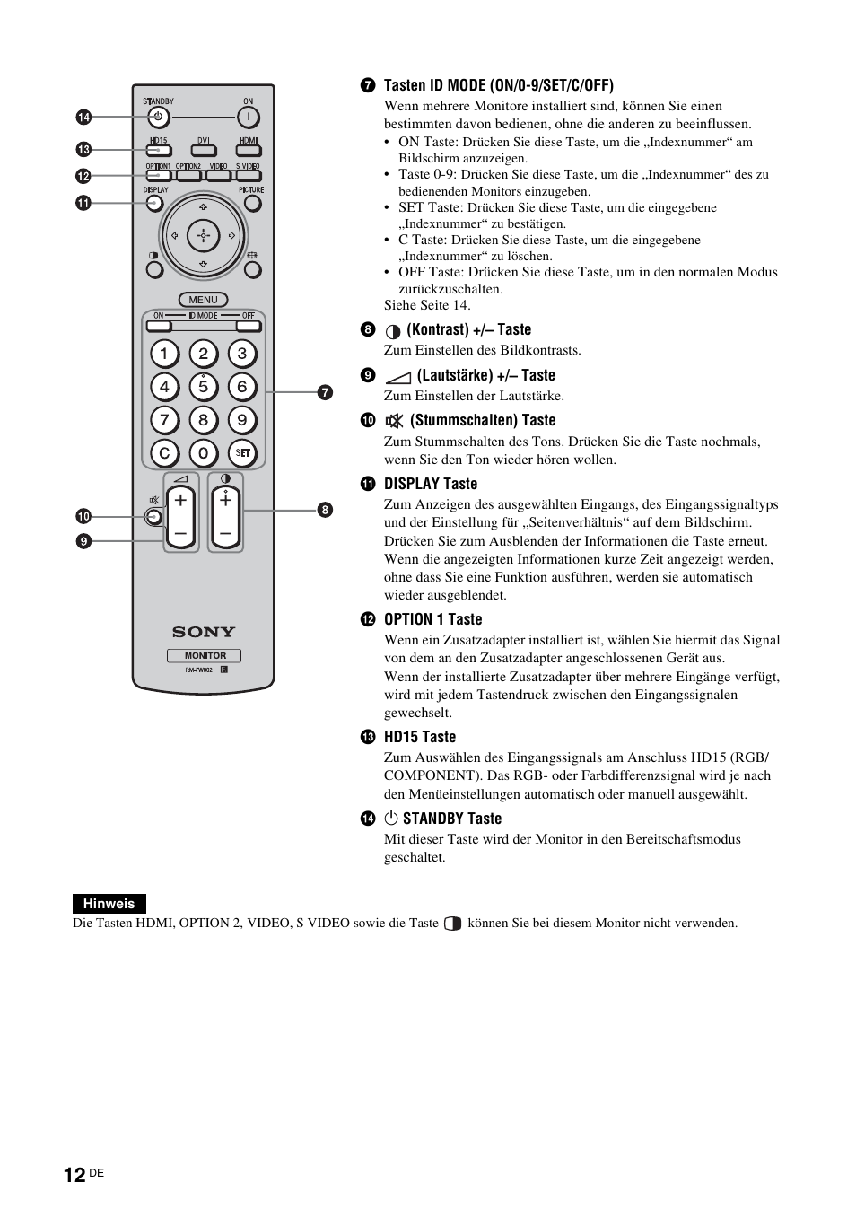 Sony FWD-S42E1 User Manual | Page 126 / 255