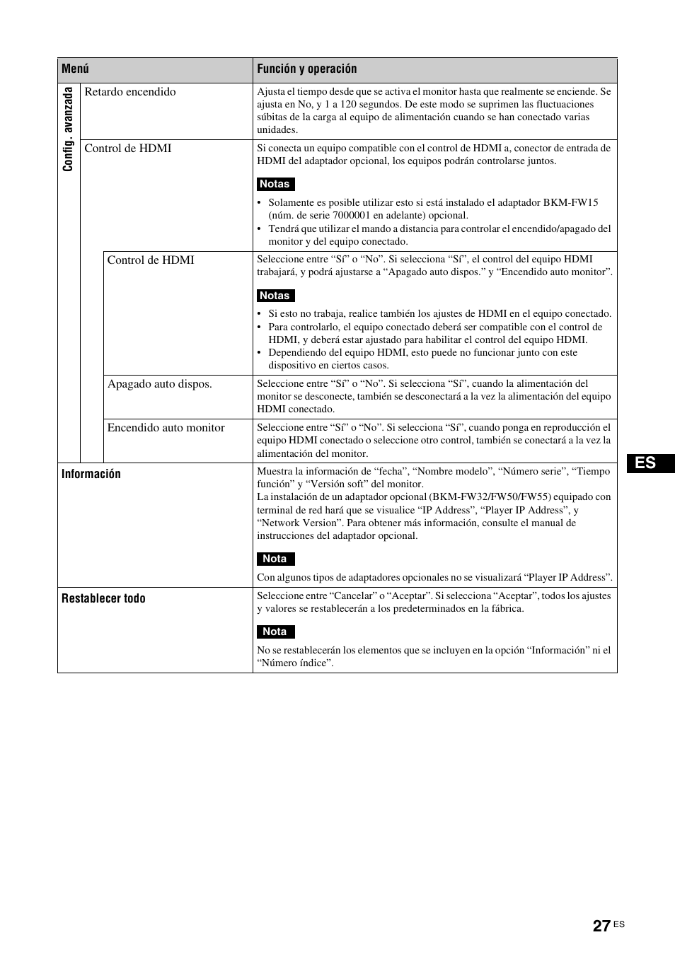 Sony FWD-S42E1 User Manual | Page 177 / 255