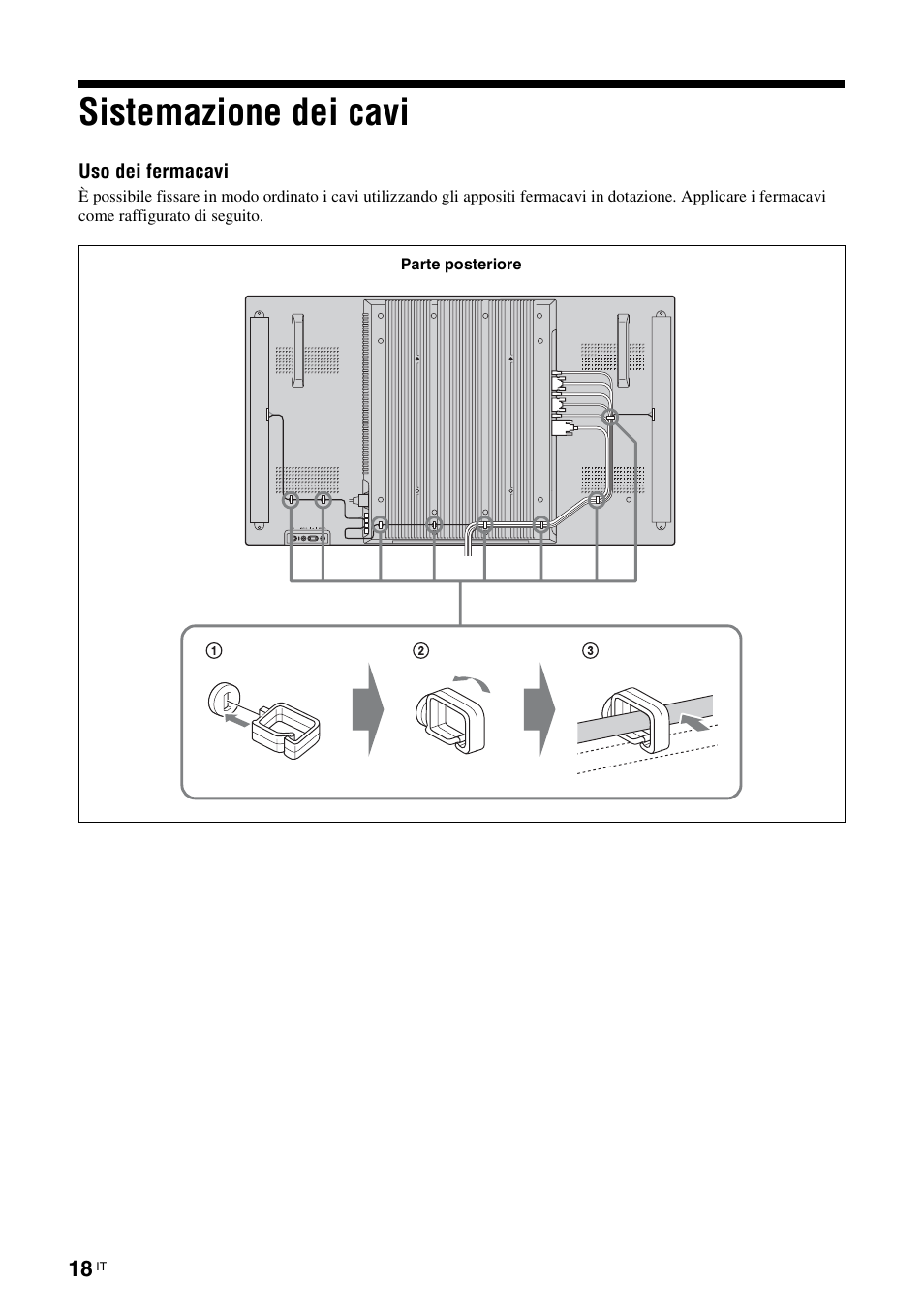 Sistemazione dei cavi | Sony FWD-S42E1 User Manual | Page 204 / 255