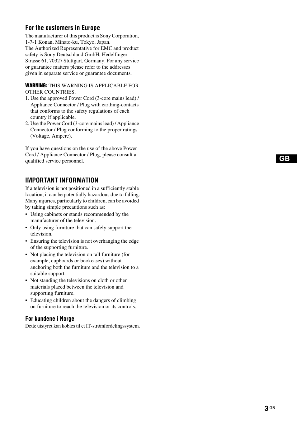 Sony FWD-S42E1 User Manual | Page 43 / 255