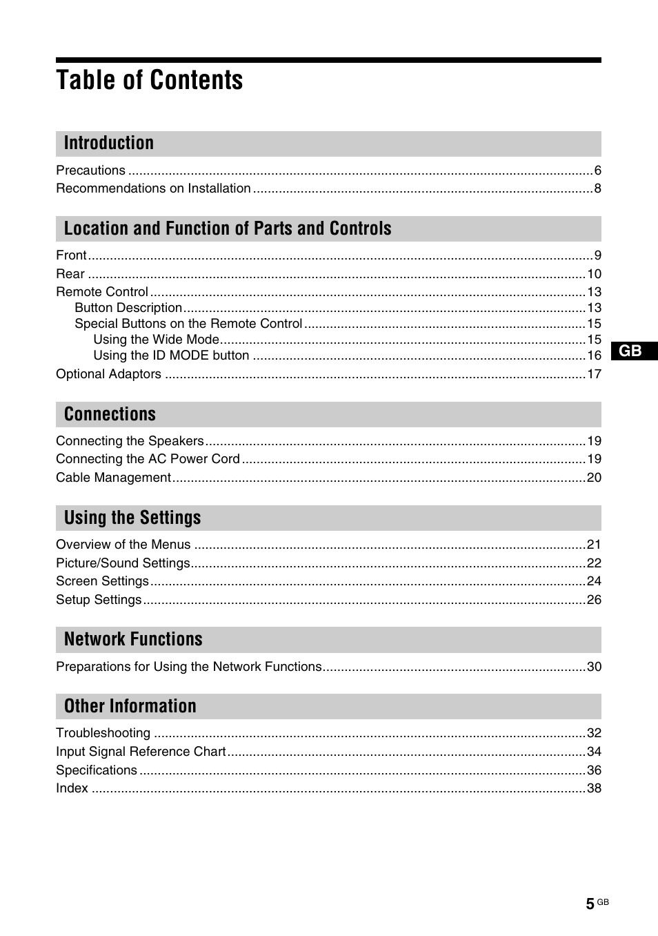 Sony FWD-S42E1 User Manual | Page 45 / 255