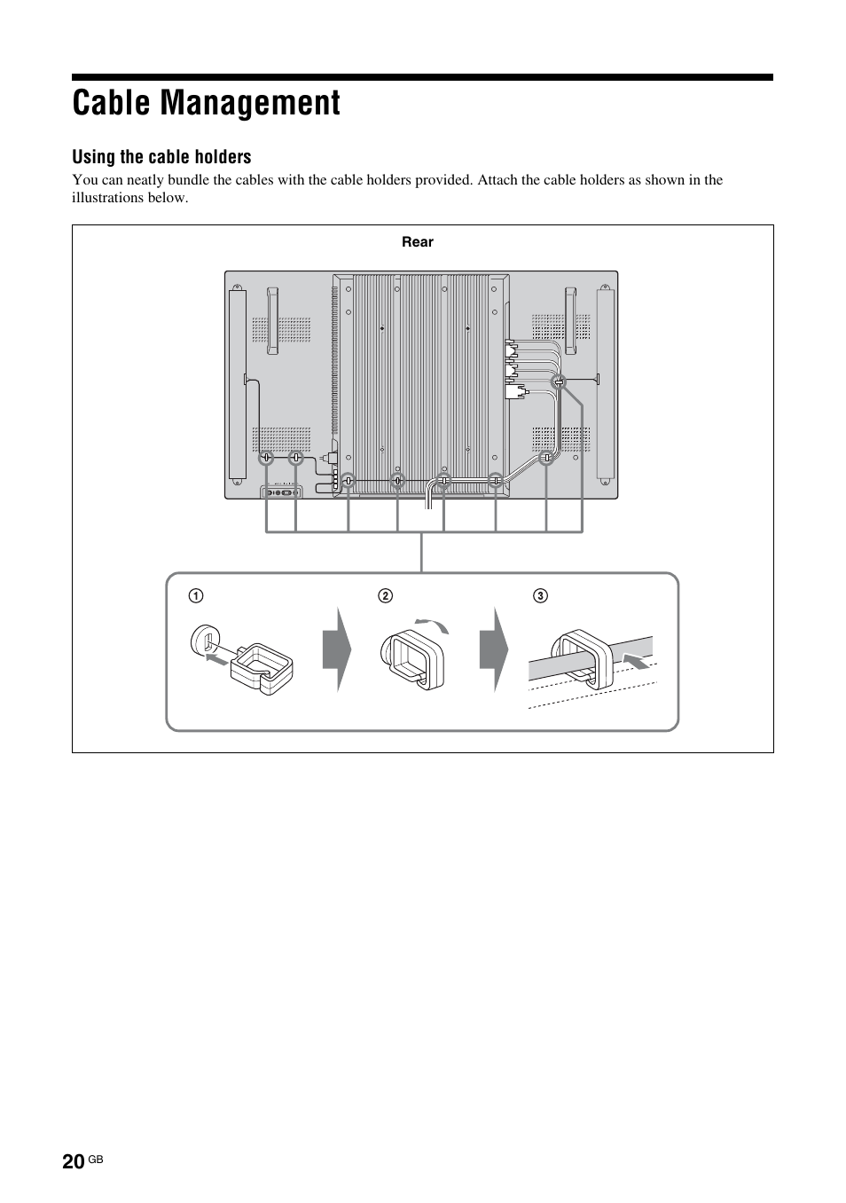 Cable management | Sony FWD-S42E1 User Manual | Page 60 / 255