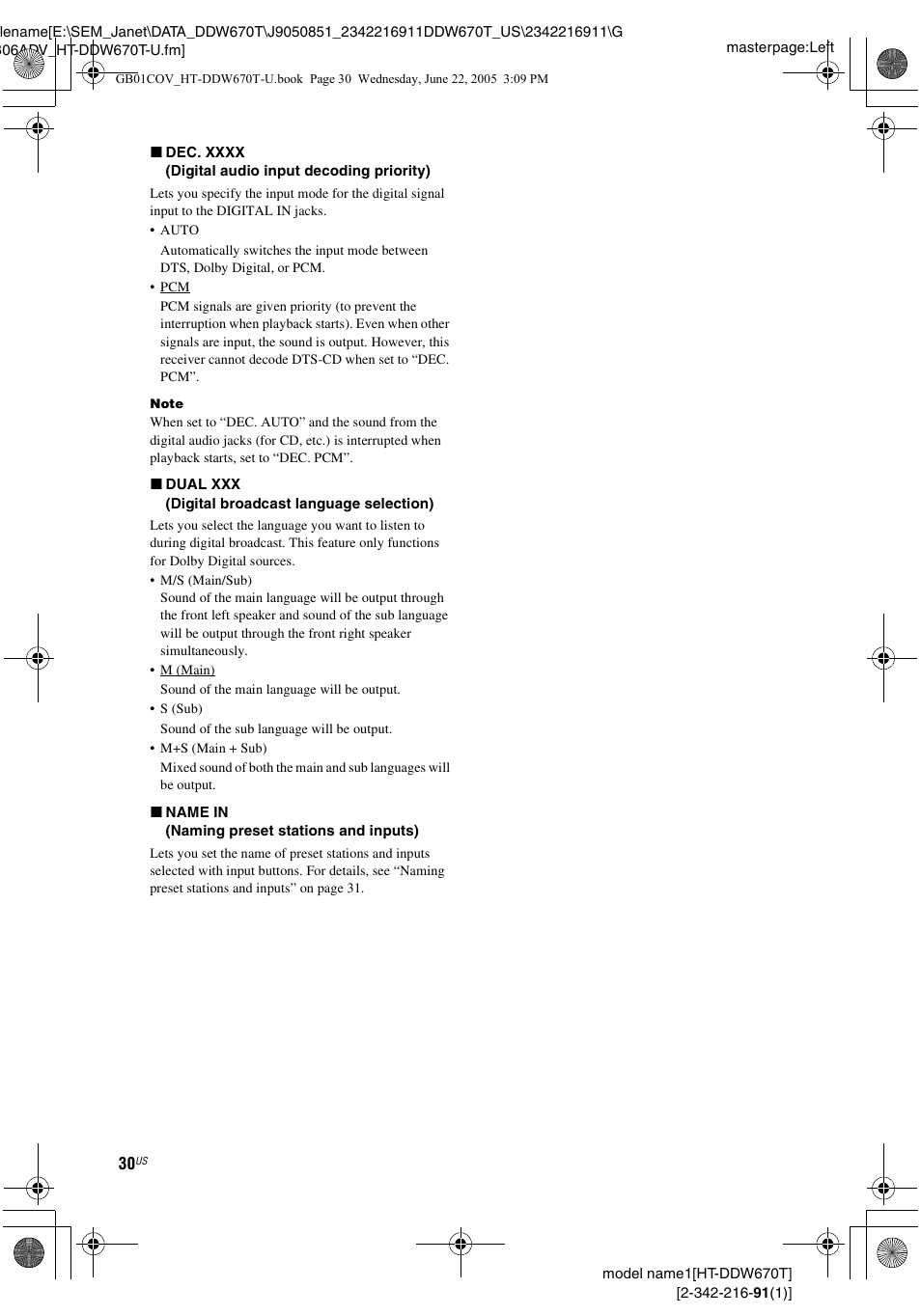 Sony HT-DDW670T User Manual | Page 30 / 44