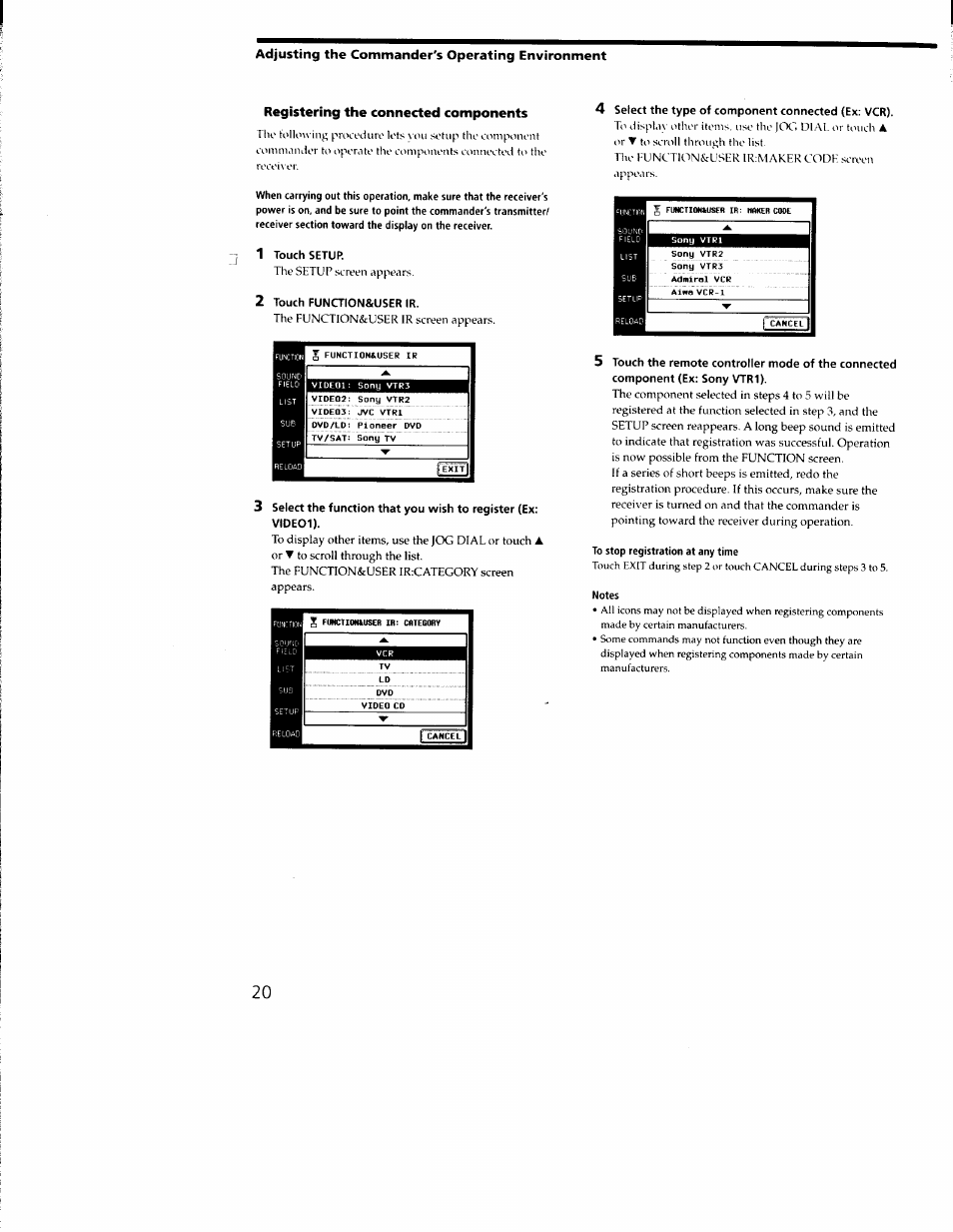 Sony RM-TP502 User Manual | Page 20 / 27