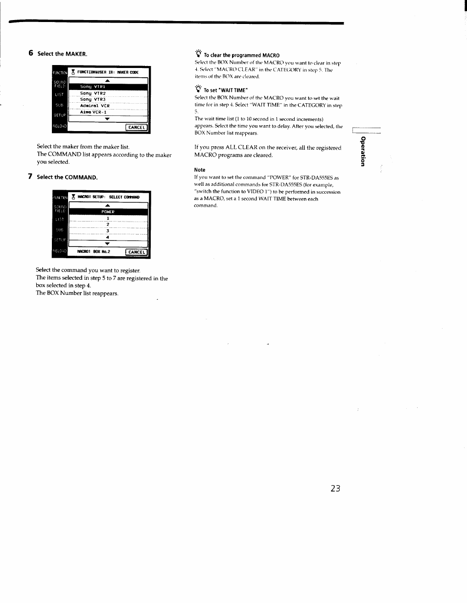 Sony RM-TP502 User Manual | Page 23 / 27