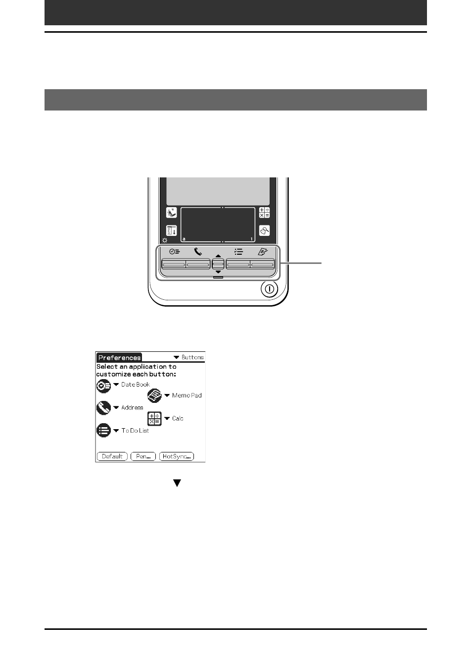 Changing the buttons preferences, Assigning applications to buttons | Sony PEG-T665C User Manual | Page 155 / 218