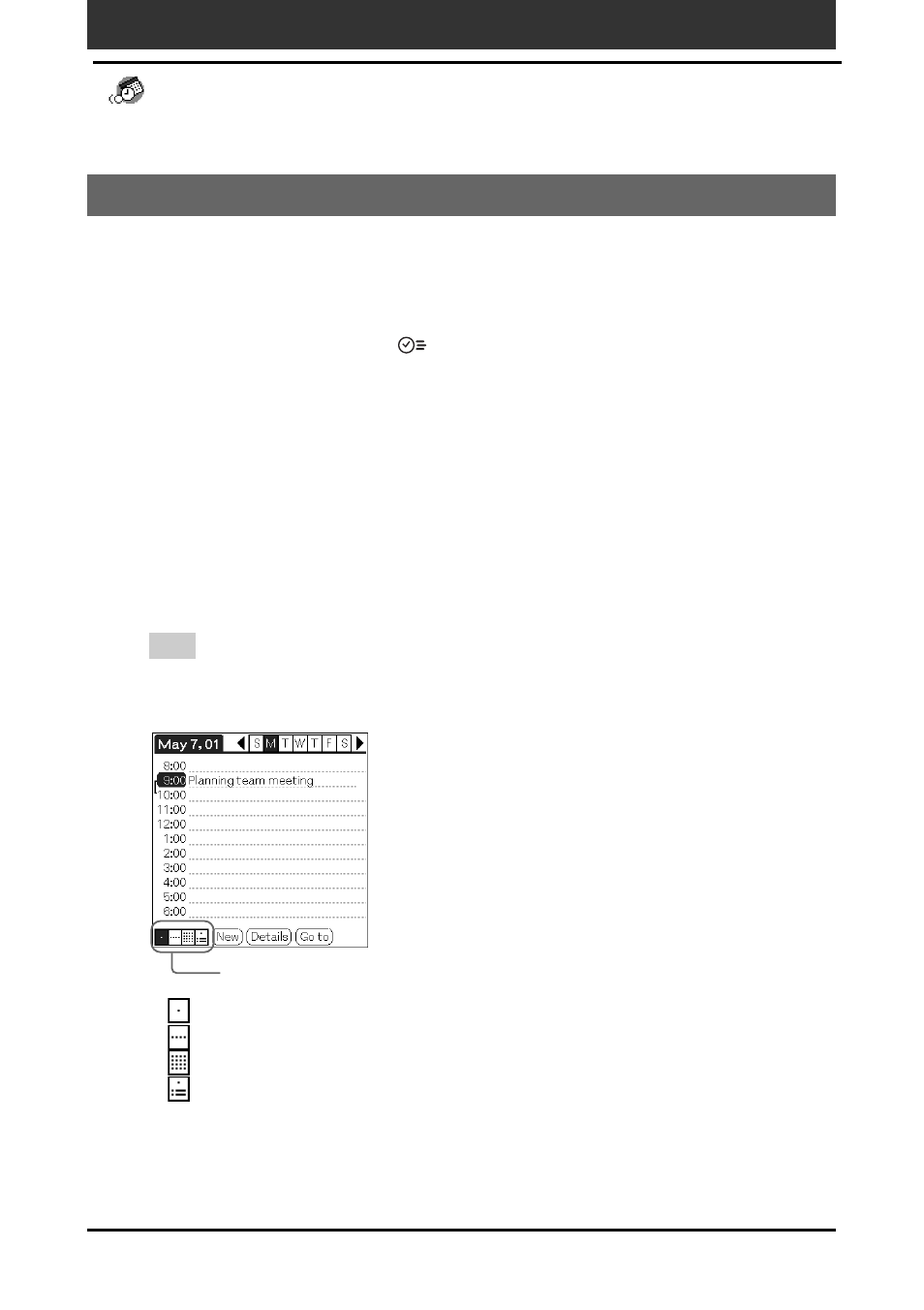 Checking schedules | Sony PEG-T665C User Manual | Page 34 / 218