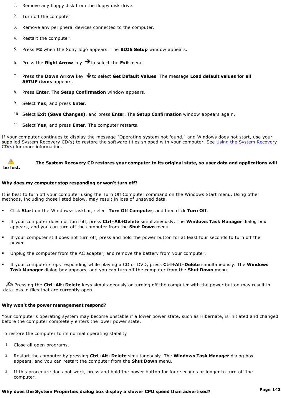 Sony PCG-FXA63 User Manual | Page 143 / 162