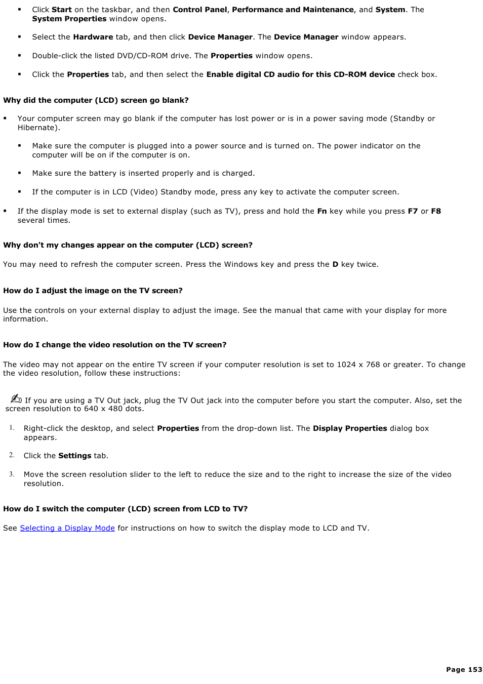 Sony PCG-FXA63 User Manual | Page 153 / 162