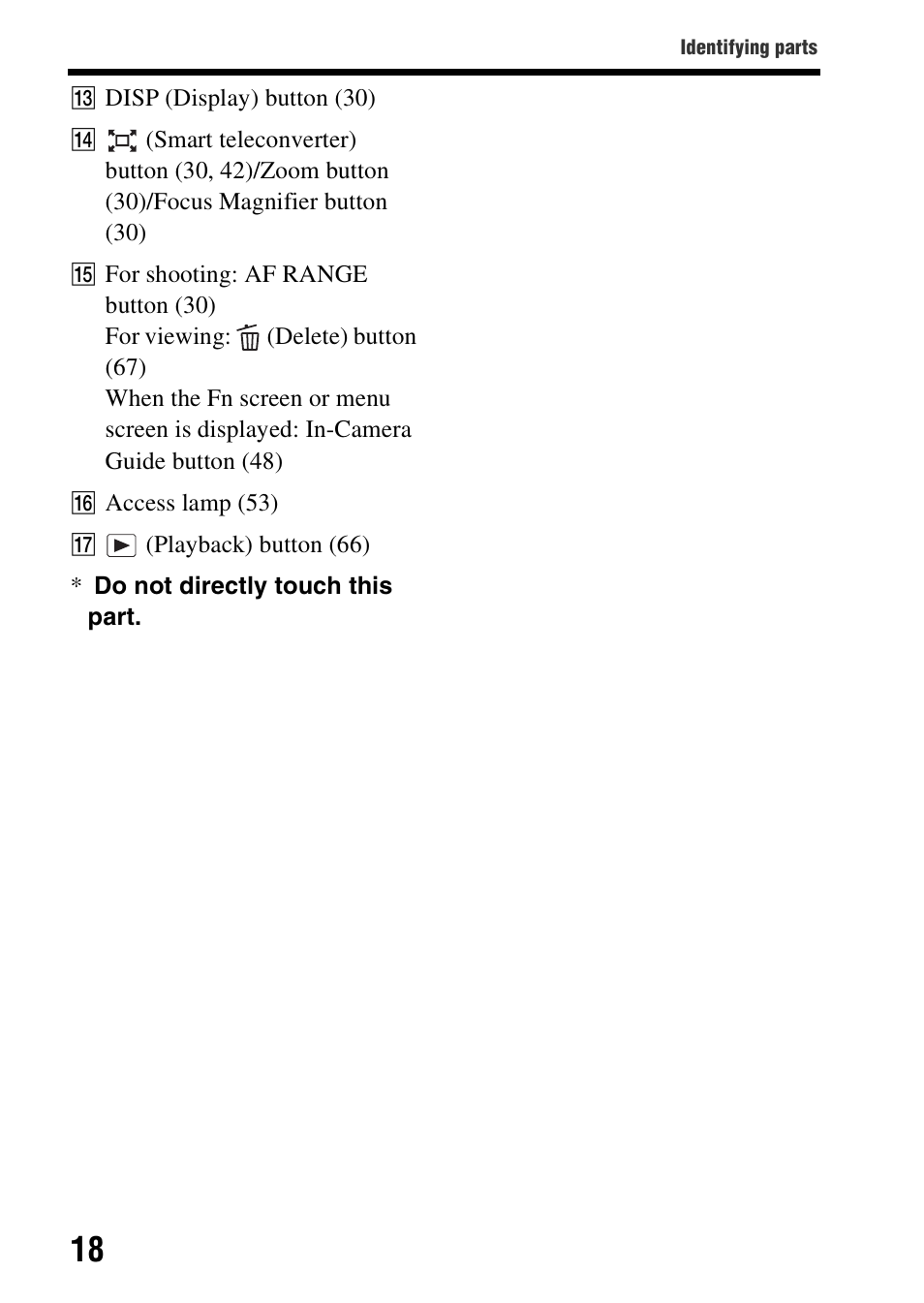 Sony SLT-A99V User Manual | Page 18 / 100