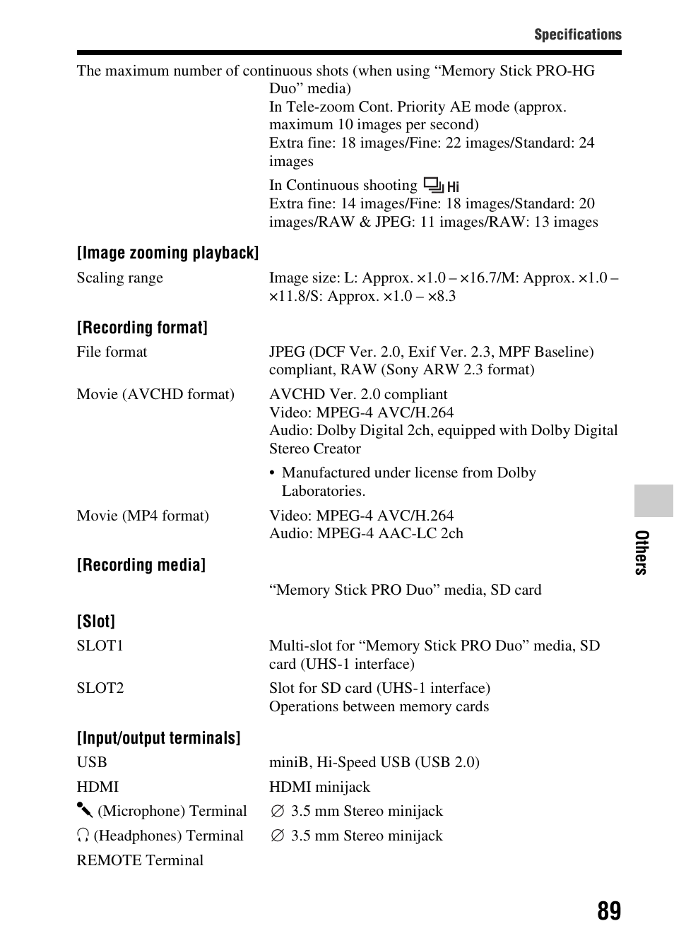 Sony SLT-A99V User Manual | Page 89 / 100