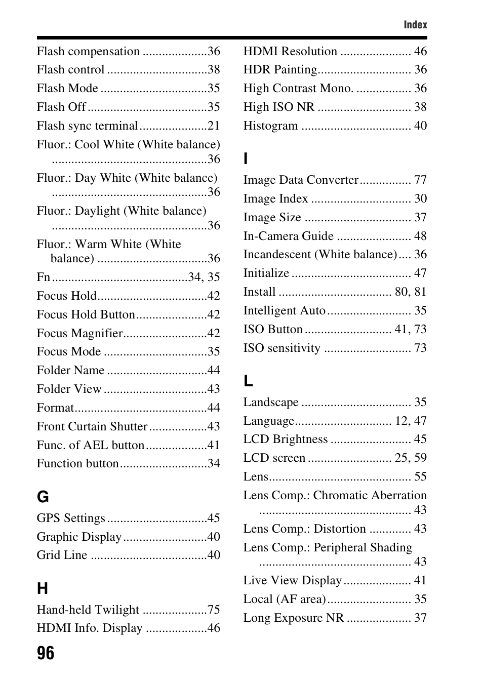 Sony SLT-A99V User Manual | Page 96 / 100