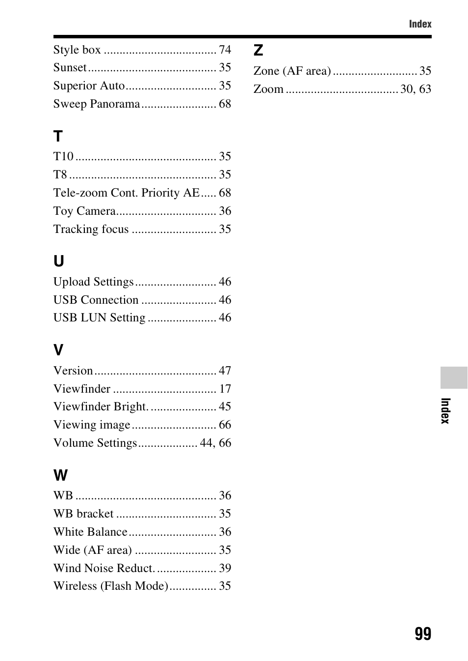Sony SLT-A99V User Manual | Page 99 / 100