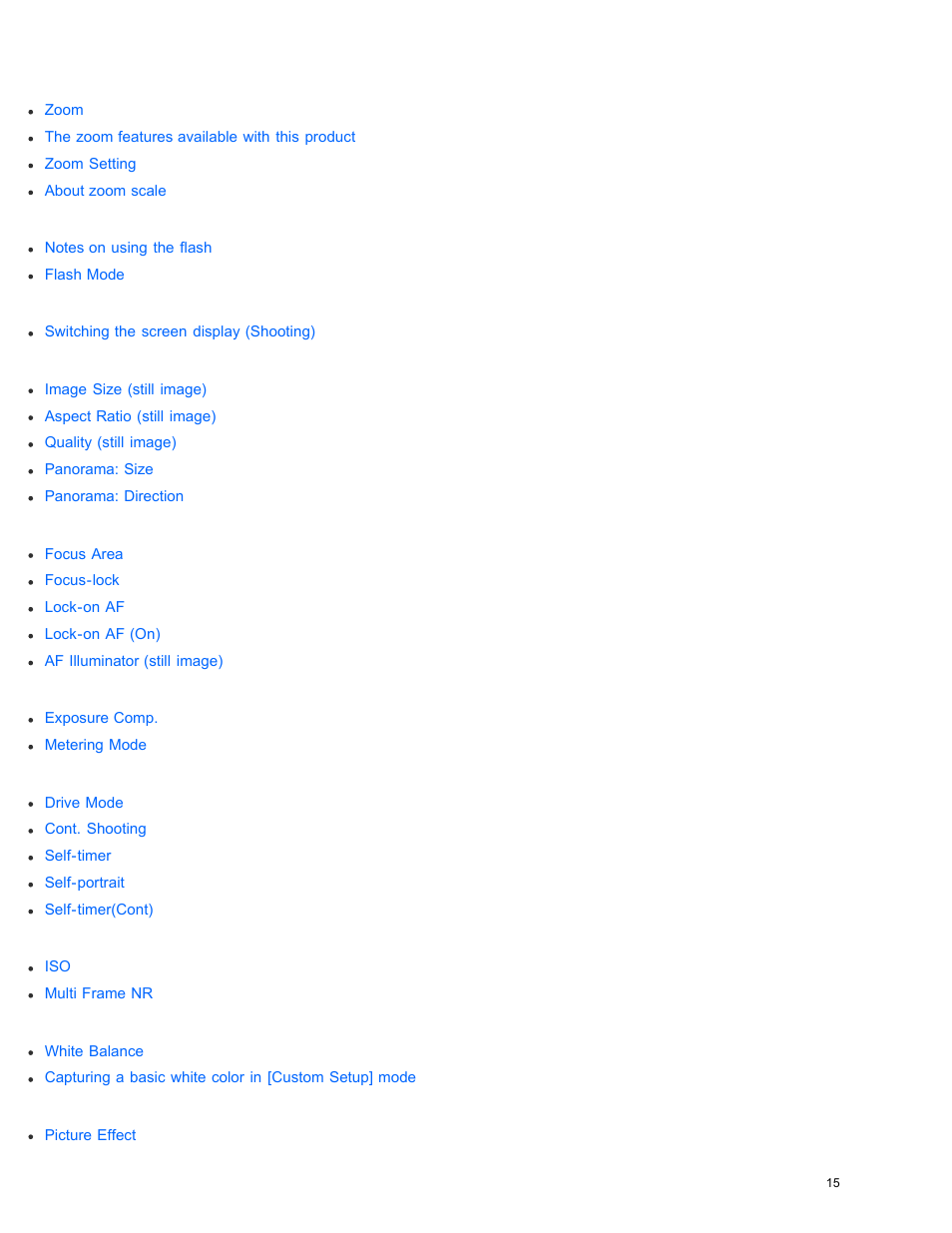 Sony DSC-WX350 User Manual | Page 19 / 319