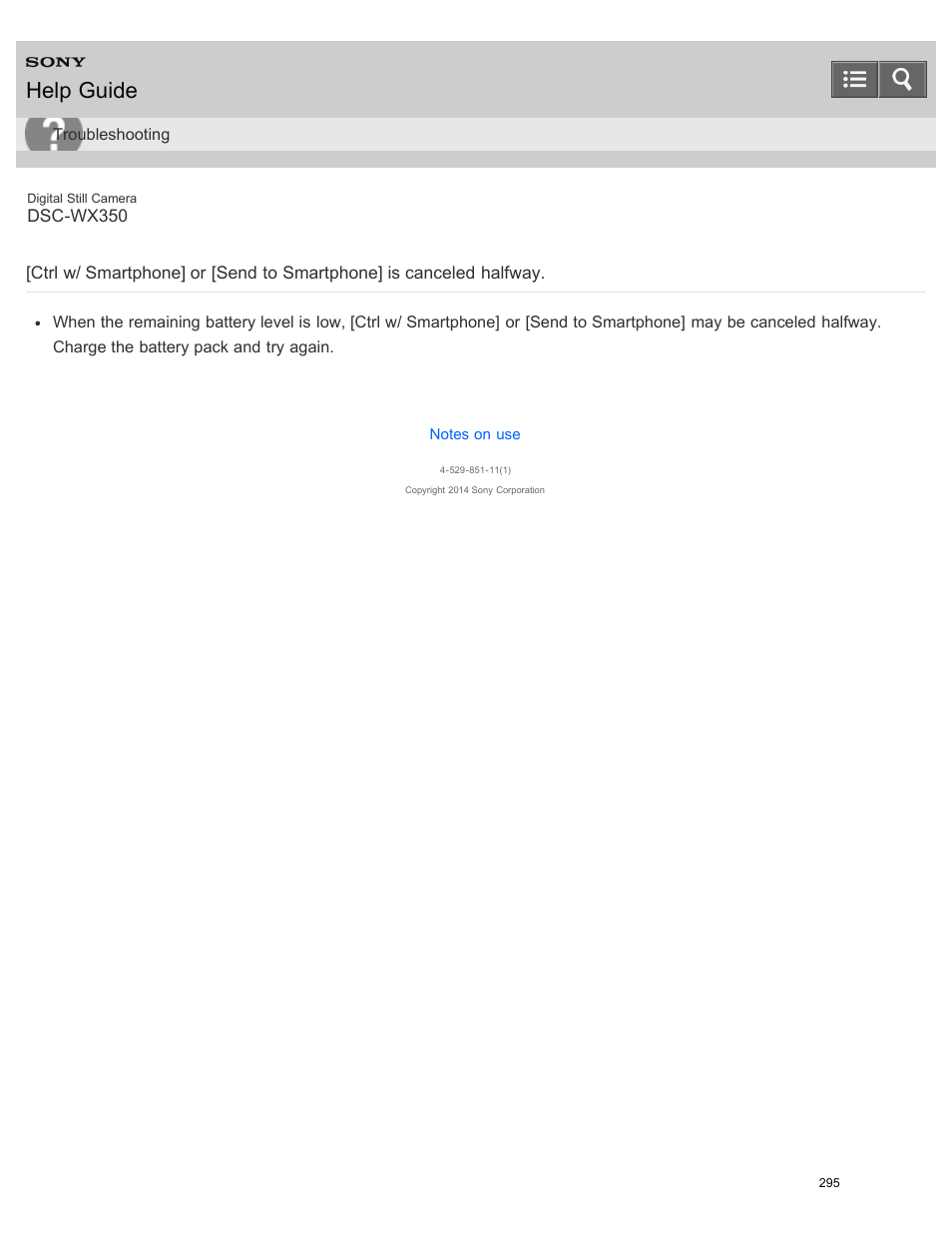 Help guide | Sony DSC-WX350 User Manual | Page 299 / 319