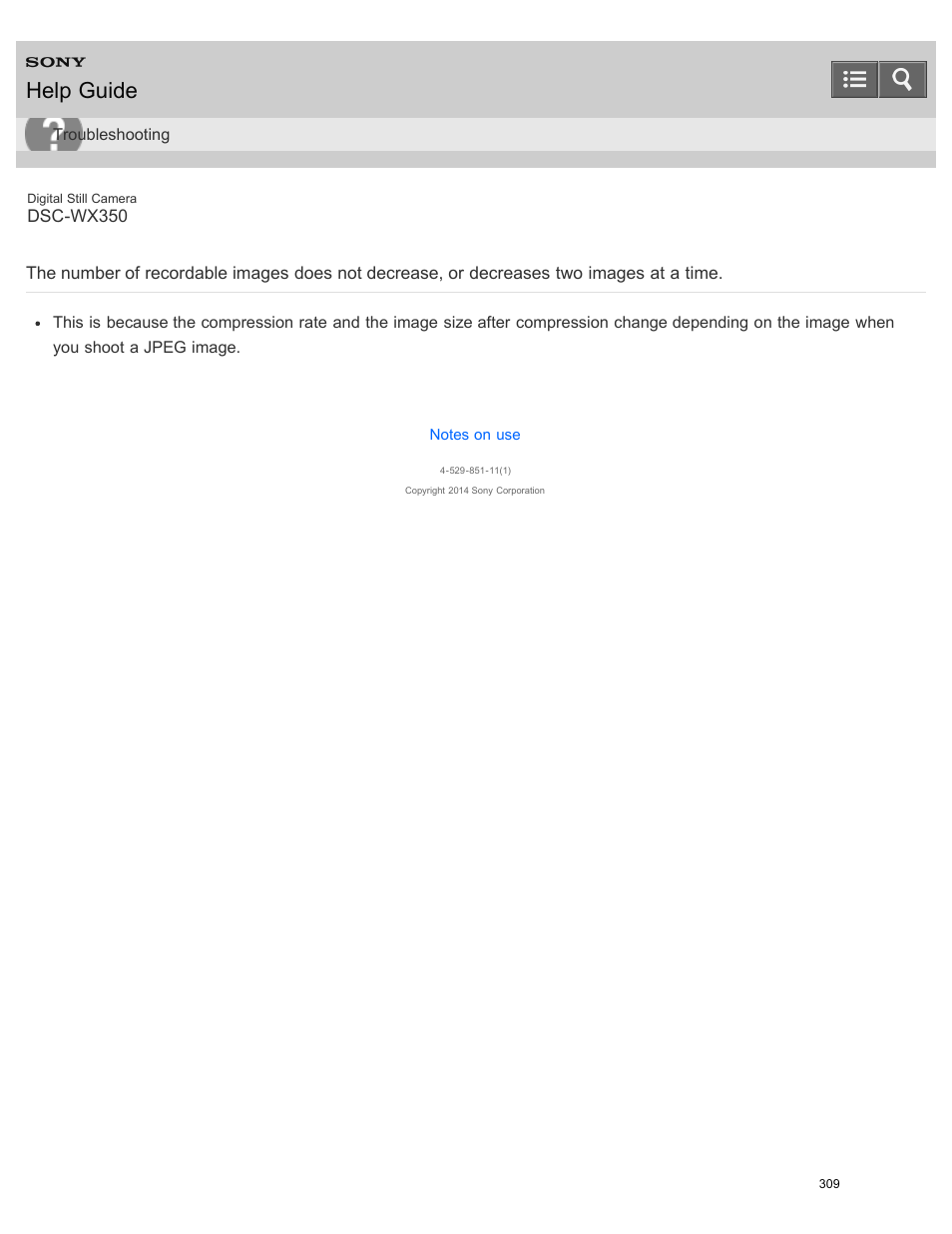 Help guide | Sony DSC-WX350 User Manual | Page 313 / 319