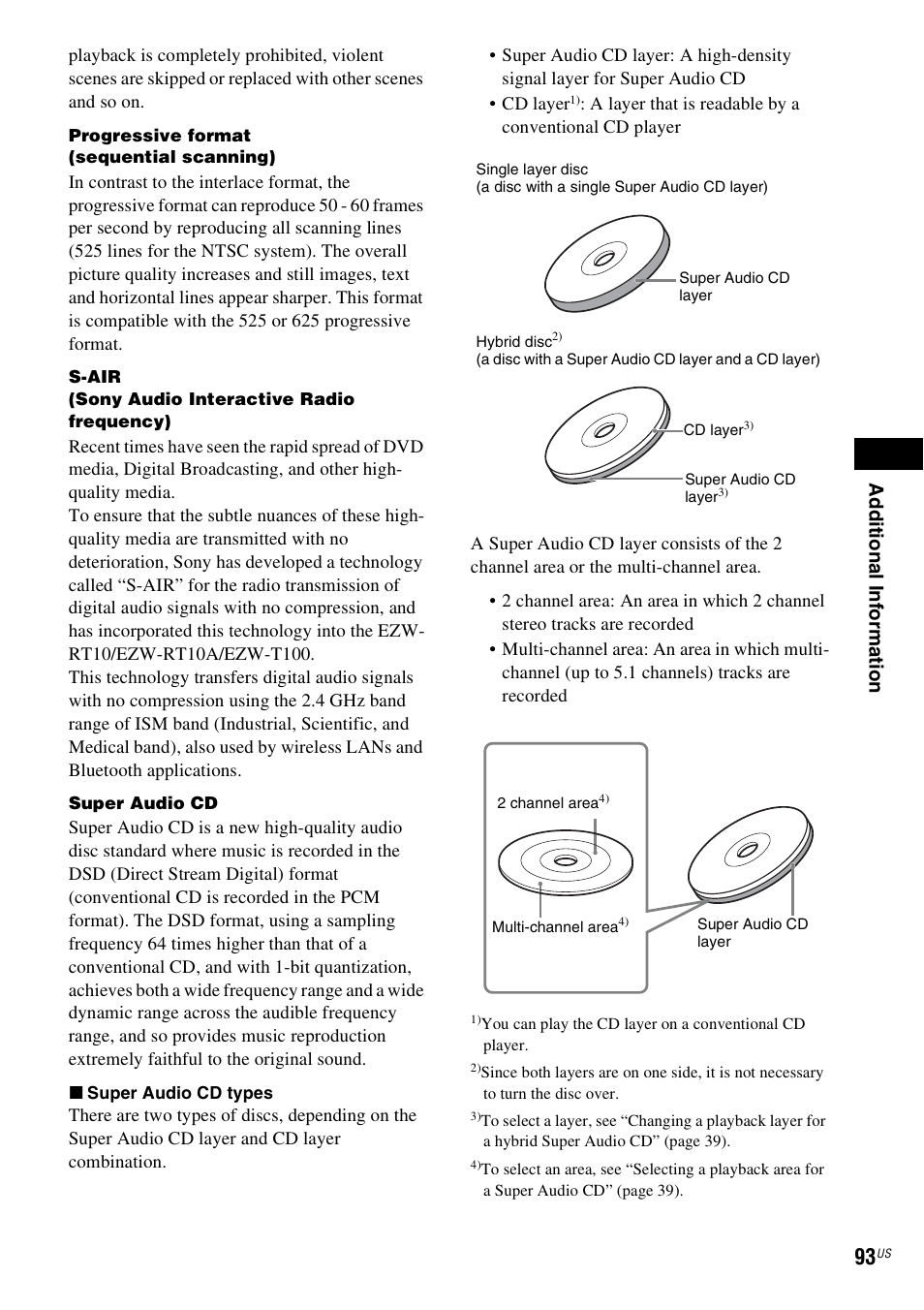 Ad dit iona l inf o rma tion | Sony DAV-HDX587WC User Manual | Page 93 / 104