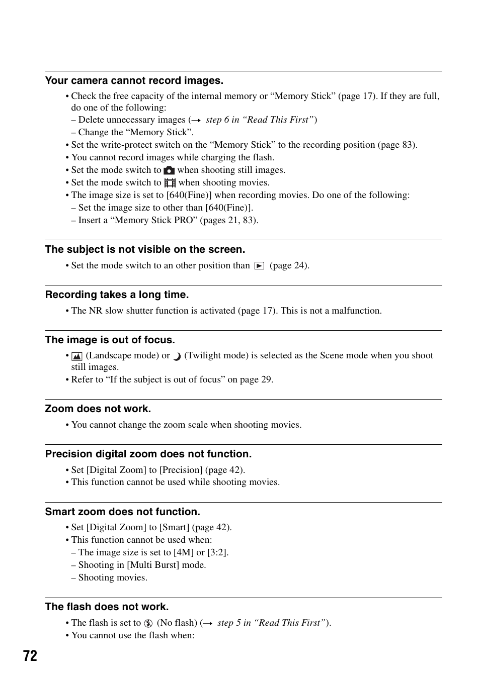 Sony DSC-S40 User Manual | Page 72 / 91