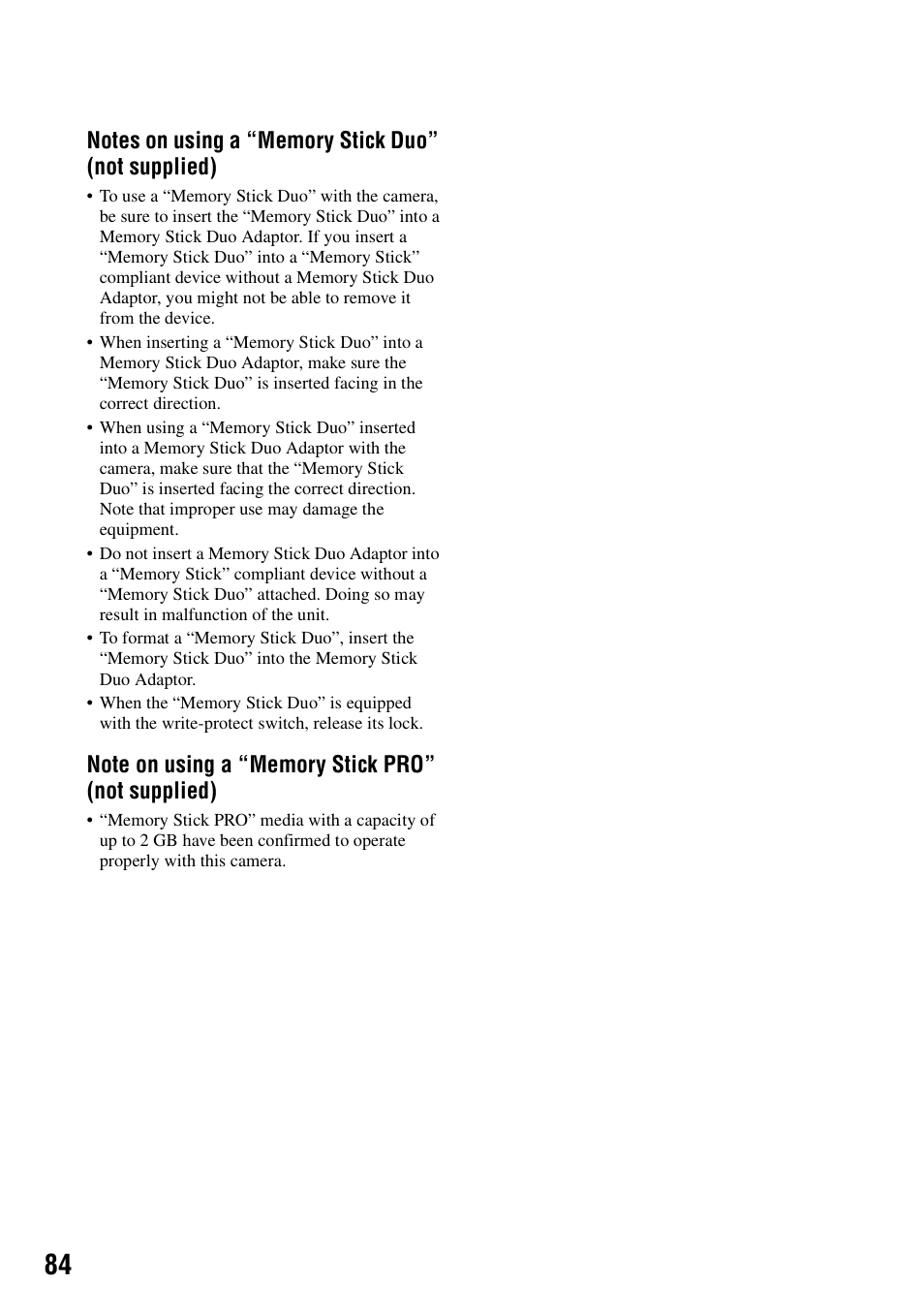 Sony DSC-S40 User Manual | Page 84 / 91