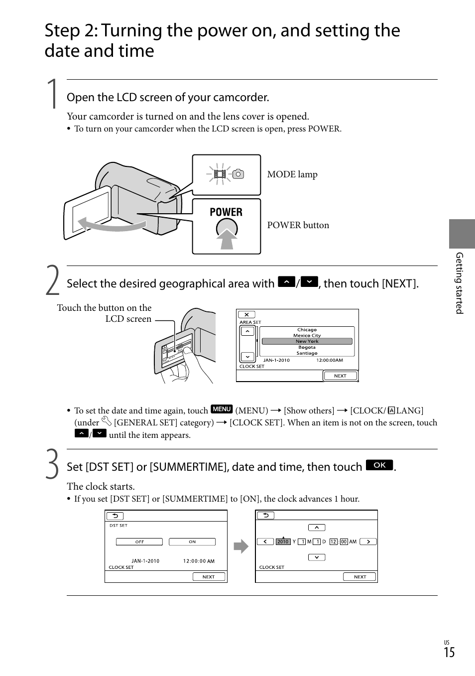 Sony HDR-CX300 User Manual | Page 15 / 119