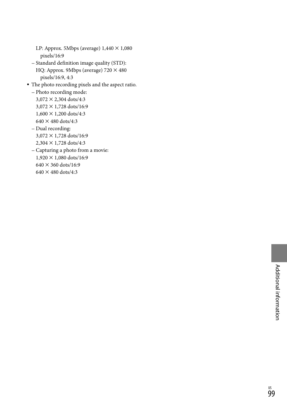 Sony HDR-CX300 User Manual | Page 99 / 119