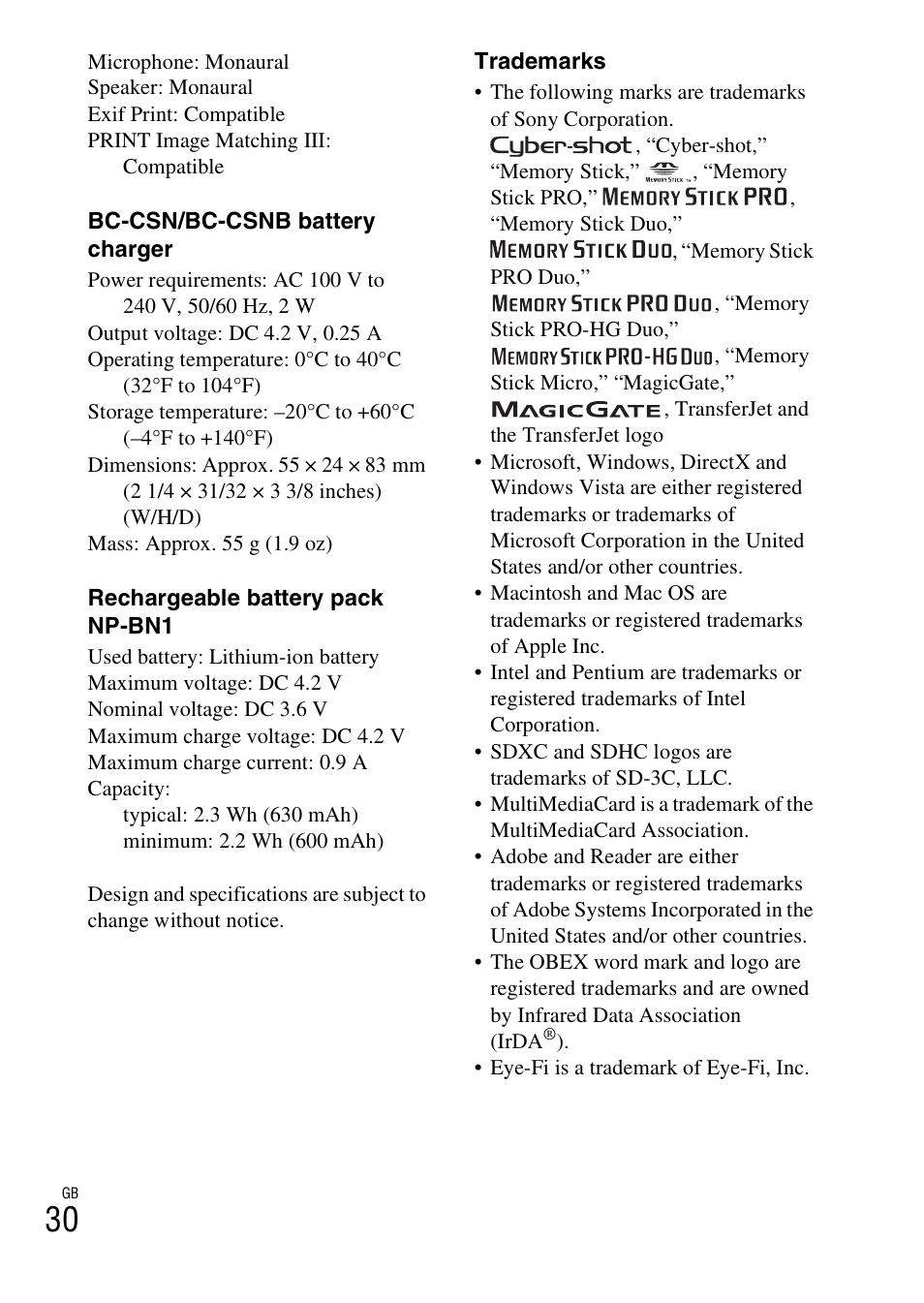 Sony DSC-T99 User Manual | Page 30 / 64