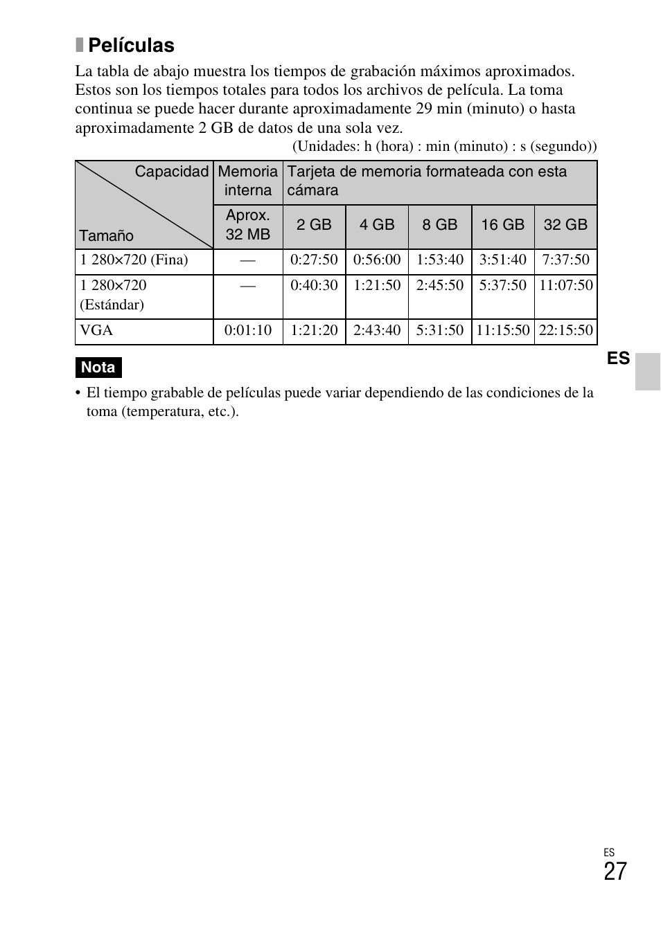 Xpelículas | Sony DSC-T99 User Manual | Page 57 / 64