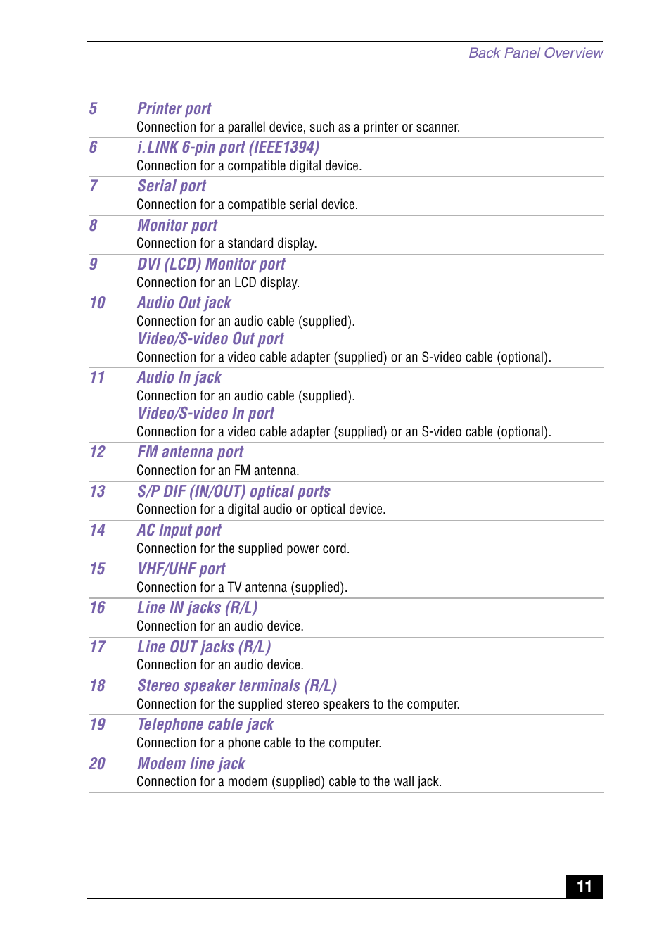 Sony PCV-MXS10 User Manual | Page 11 / 92