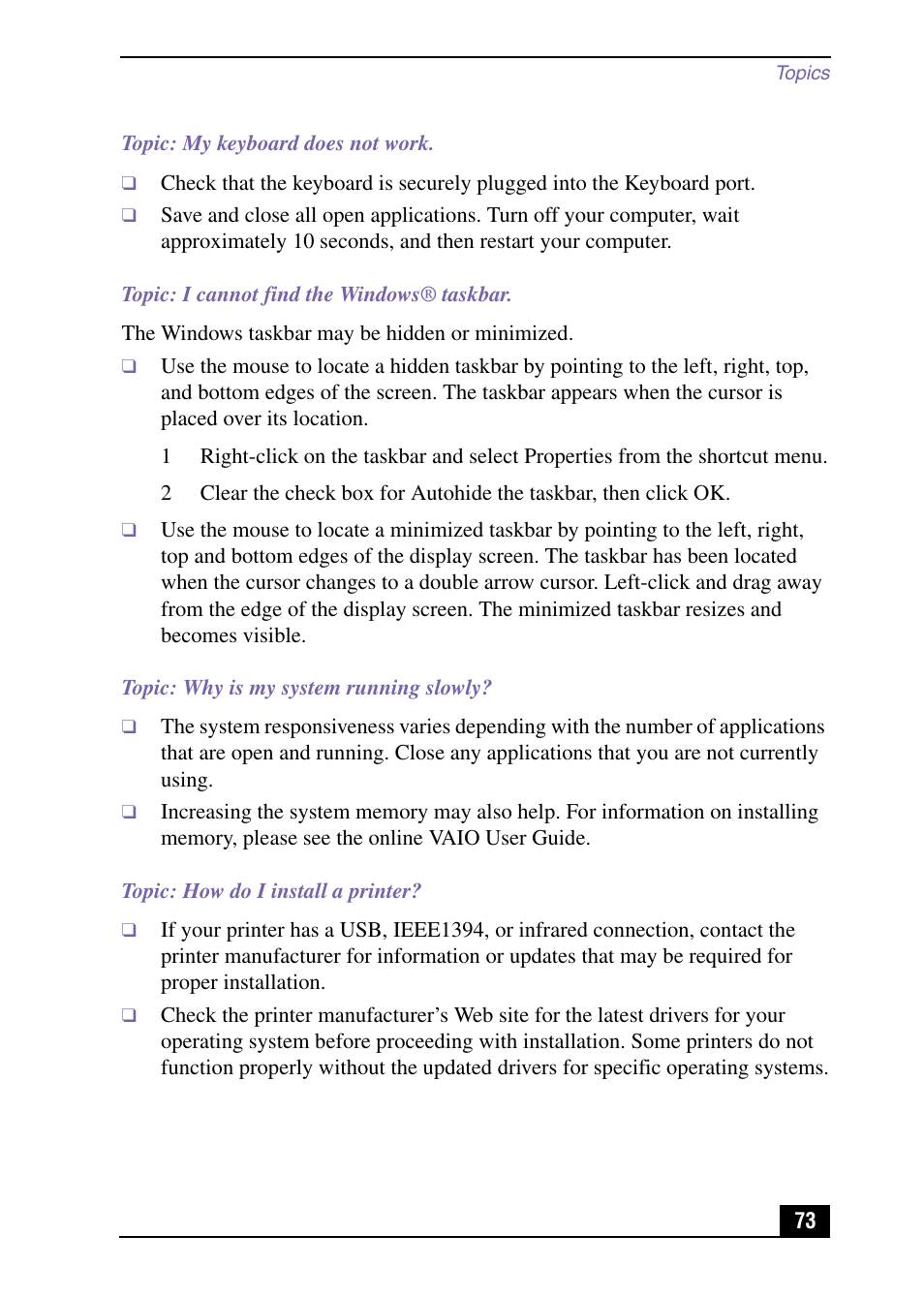 Sony PCV-MXS10 User Manual | Page 73 / 92