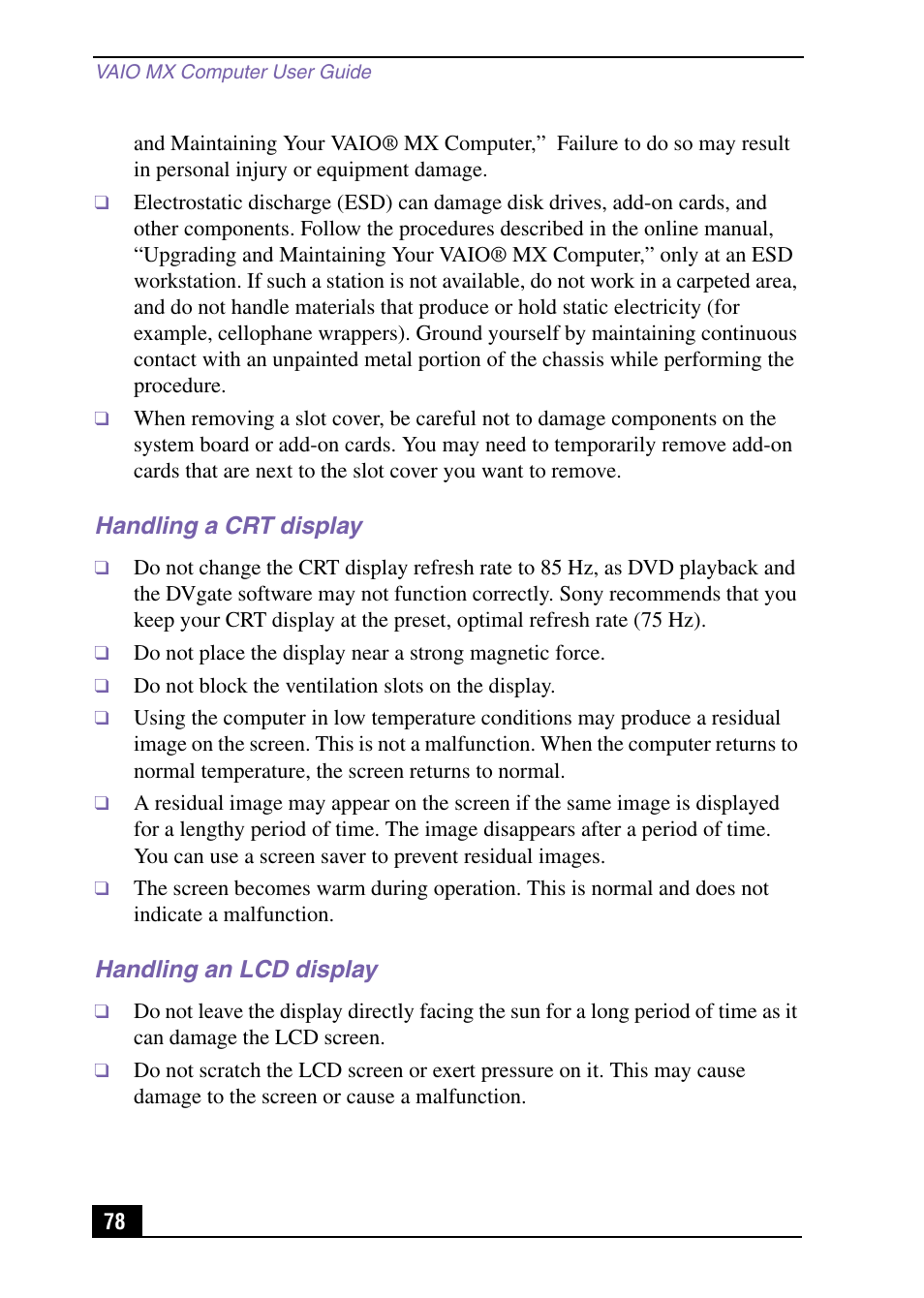 Sony PCV-MXS10 User Manual | Page 78 / 92