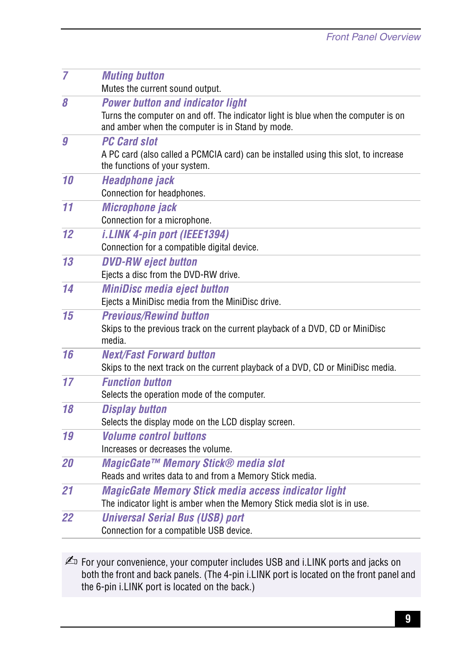 Sony PCV-MXS10 User Manual | Page 9 / 92