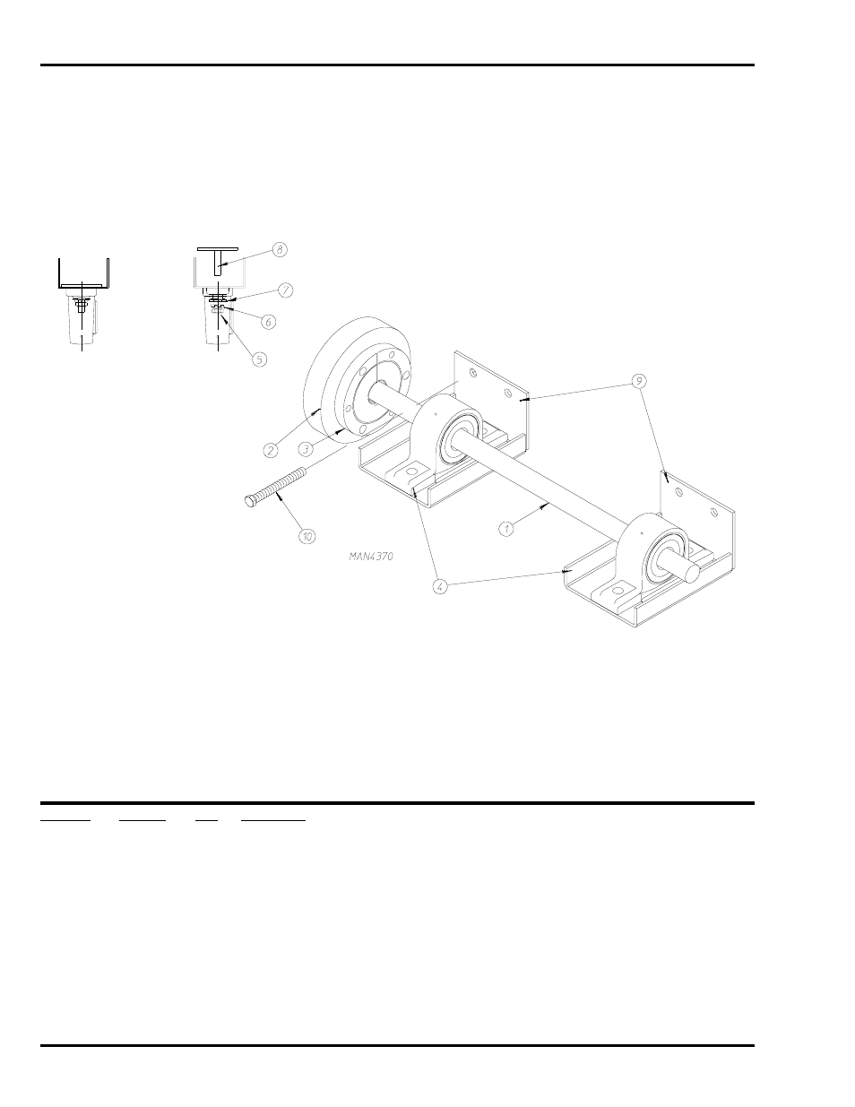 Idler shaft assembly | American Dryer Corp. Phase 7 D90 User Manual | Page 14 / 34