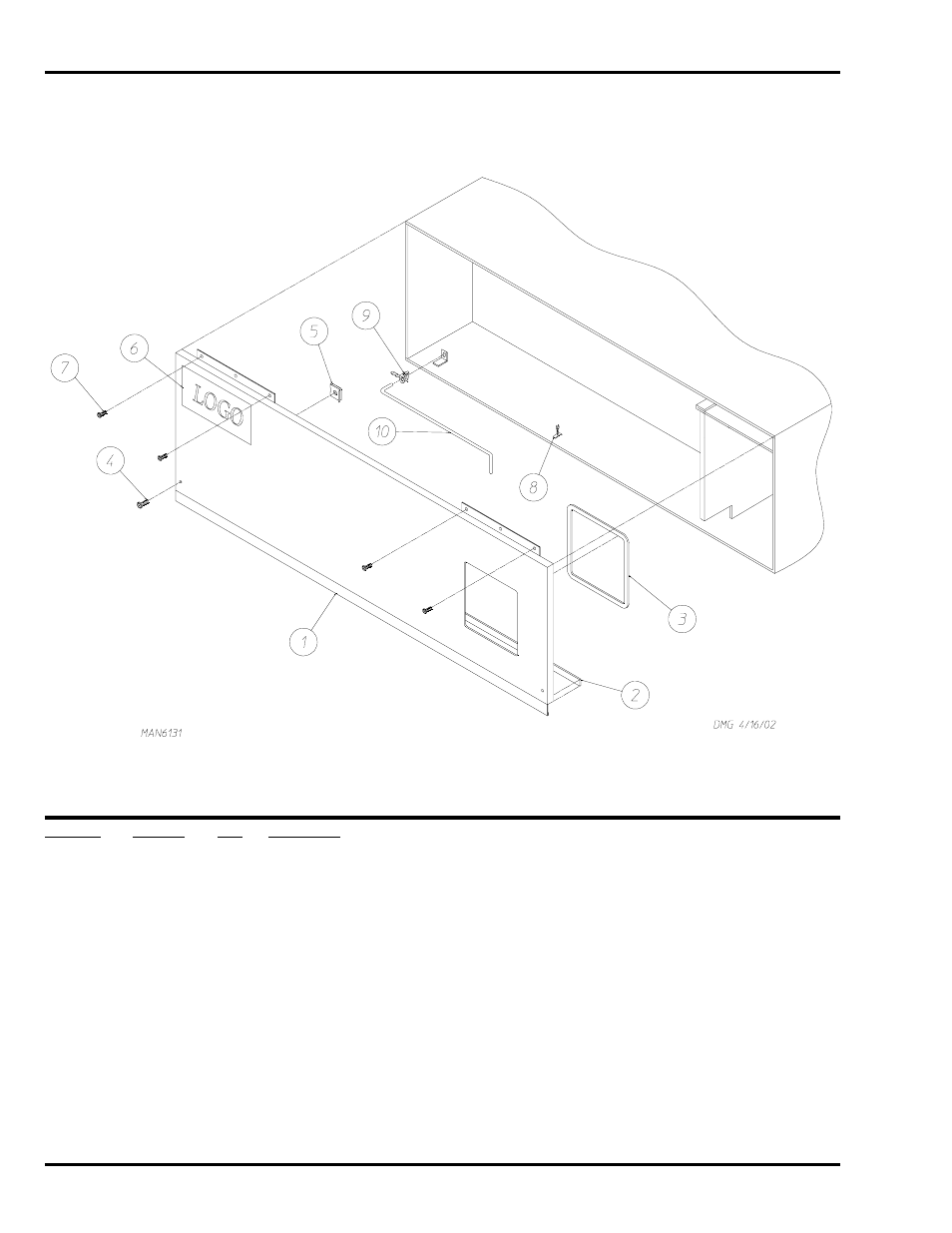 Control door assembly | American Dryer Corp. Phase 7 D90 User Manual | Page 4 / 34