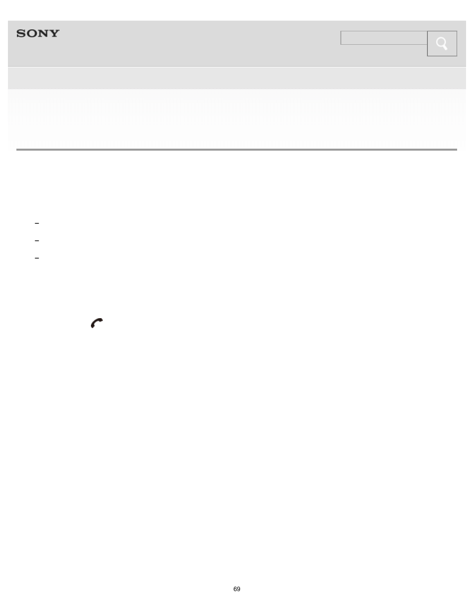 Receiving a call | Sony MDR-1RBT User Manual | Page 69 / 87