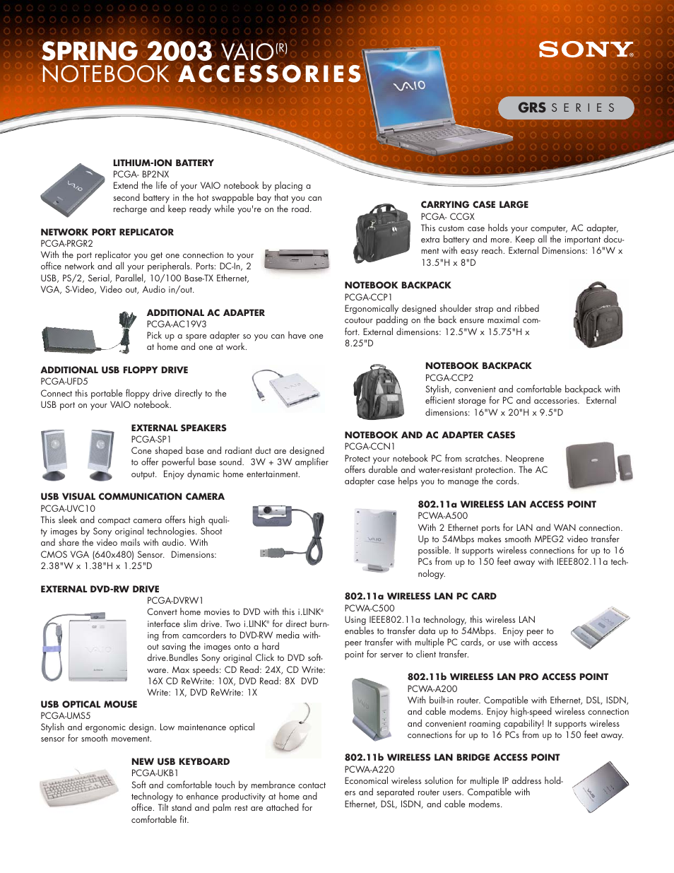 Sony PCG-GRS700K User Manual | 1 page