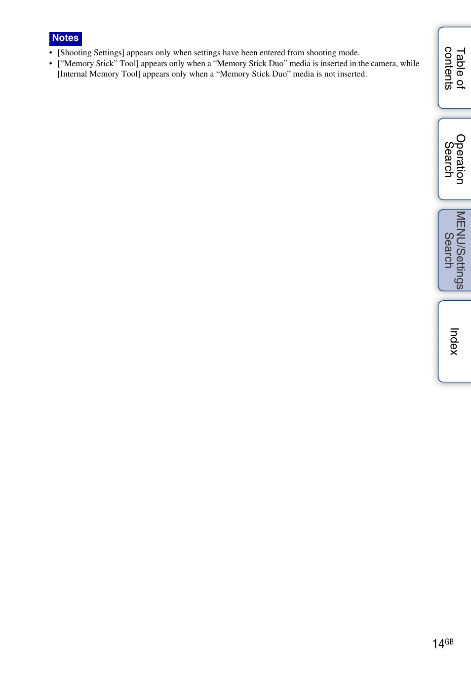 Sony DSC-H20 User Manual | Page 14 / 149