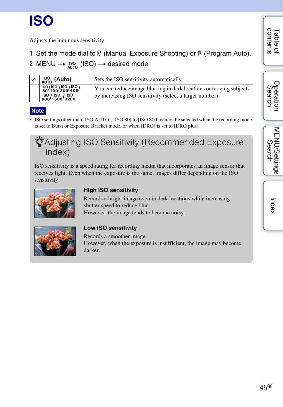 Sony DSC-H20 User Manual | Page 45 / 149