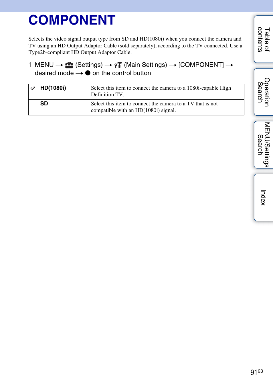Component | Sony DSC-H20 User Manual | Page 91 / 149