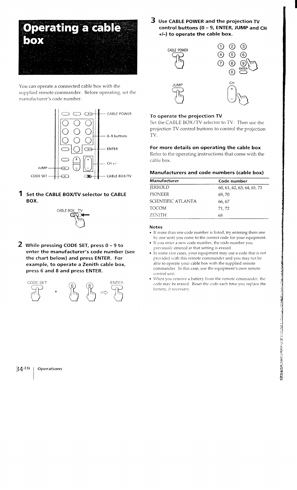 Operating a box | Sony KP-41T15 User Manual | Page 34 / 73