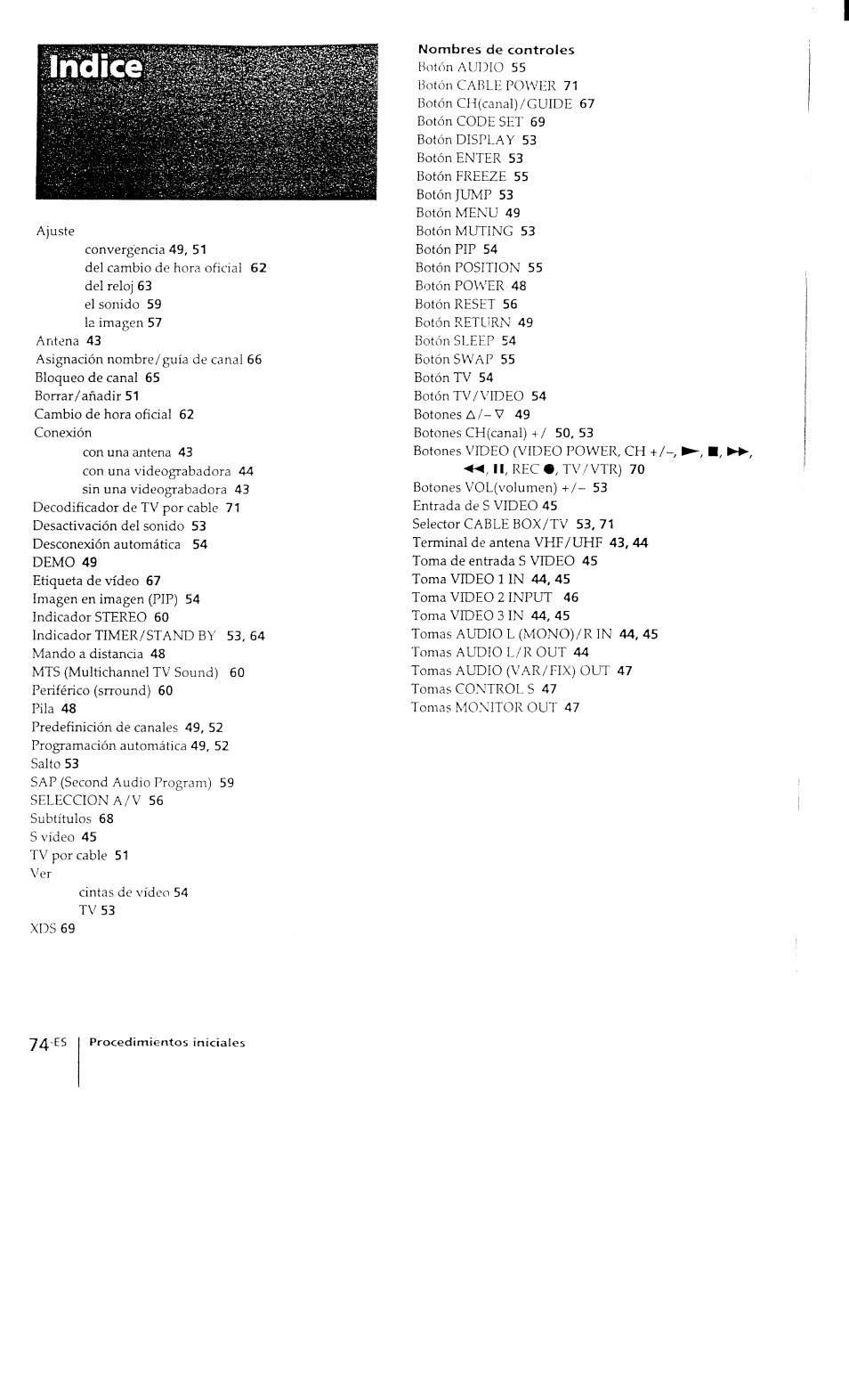 Liaíüi | Sony KP-41T15 User Manual | Page 73 / 73