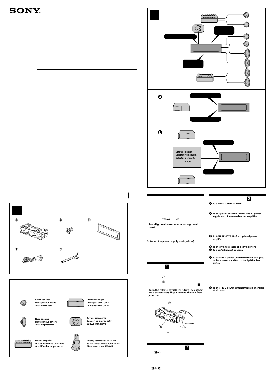 Sony CDX-M850MP User Manual | 4 pages