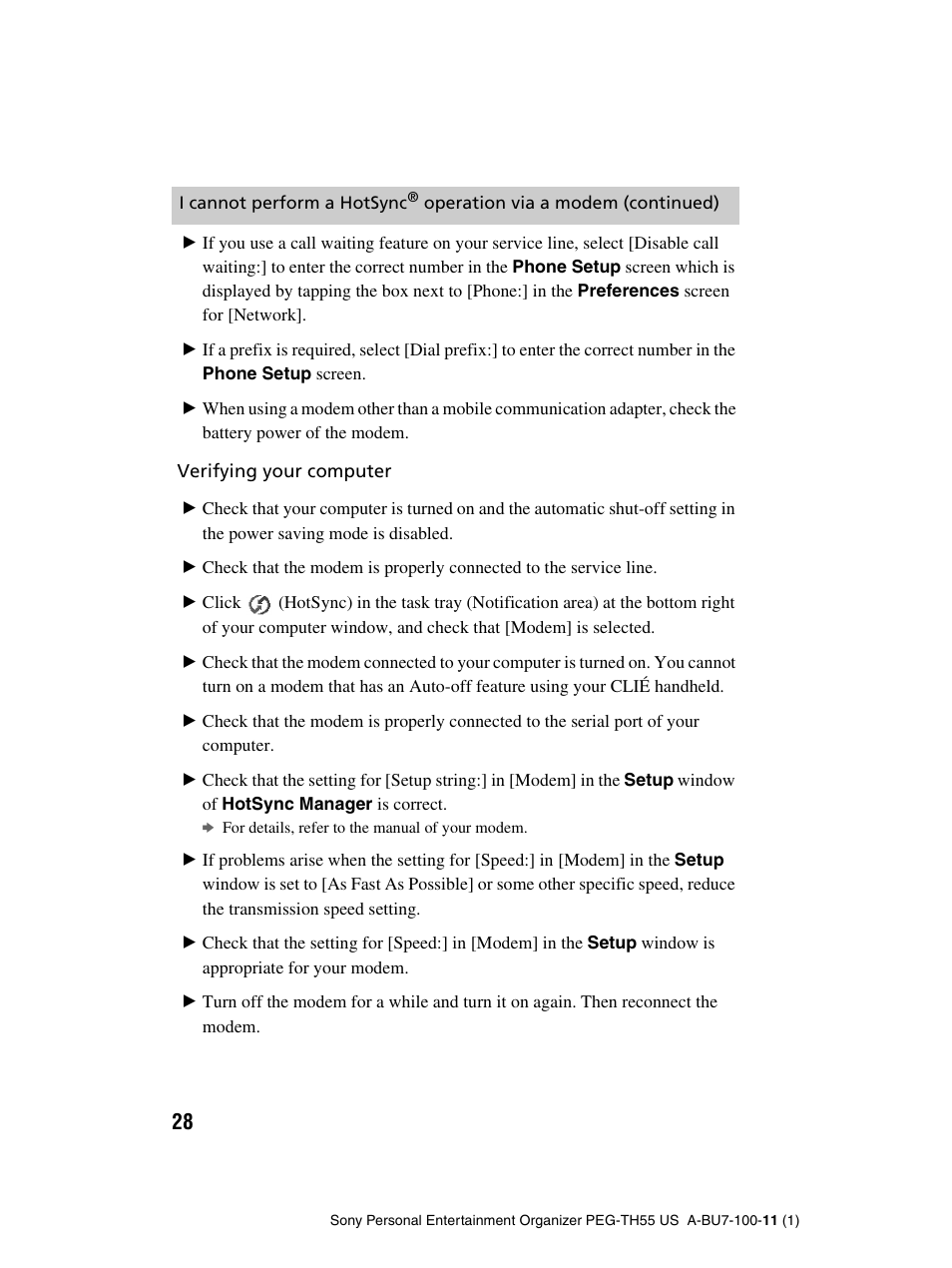 Sony PEG-TH55 User Manual | Page 28 / 60