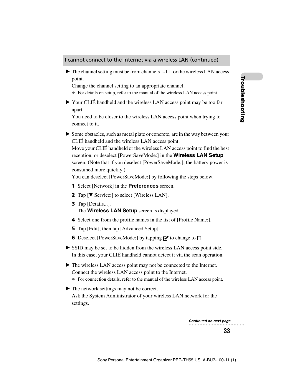 Sony PEG-TH55 User Manual | Page 33 / 60