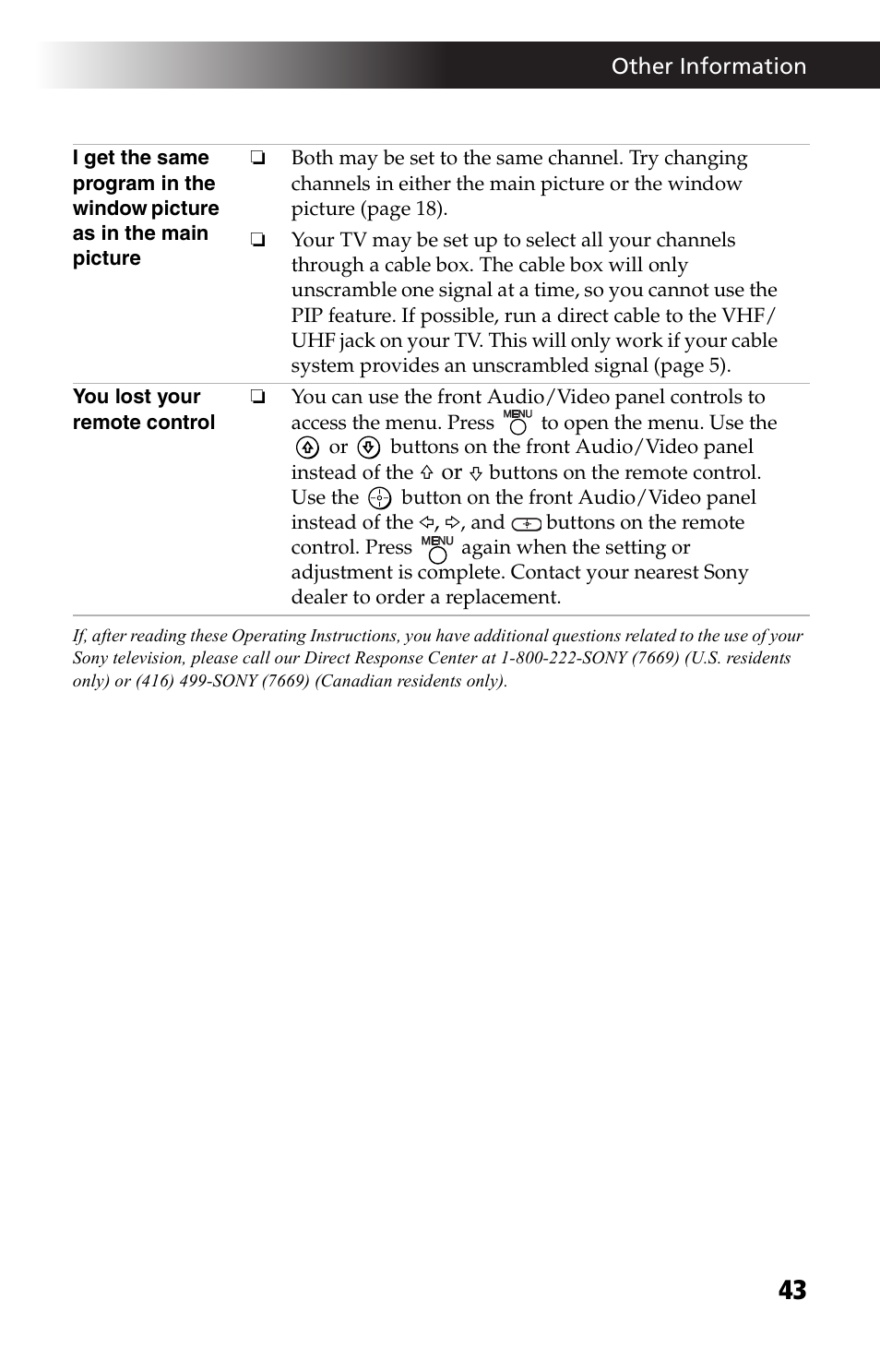 Sony KV-27FV17 User Manual | Page 55 / 64