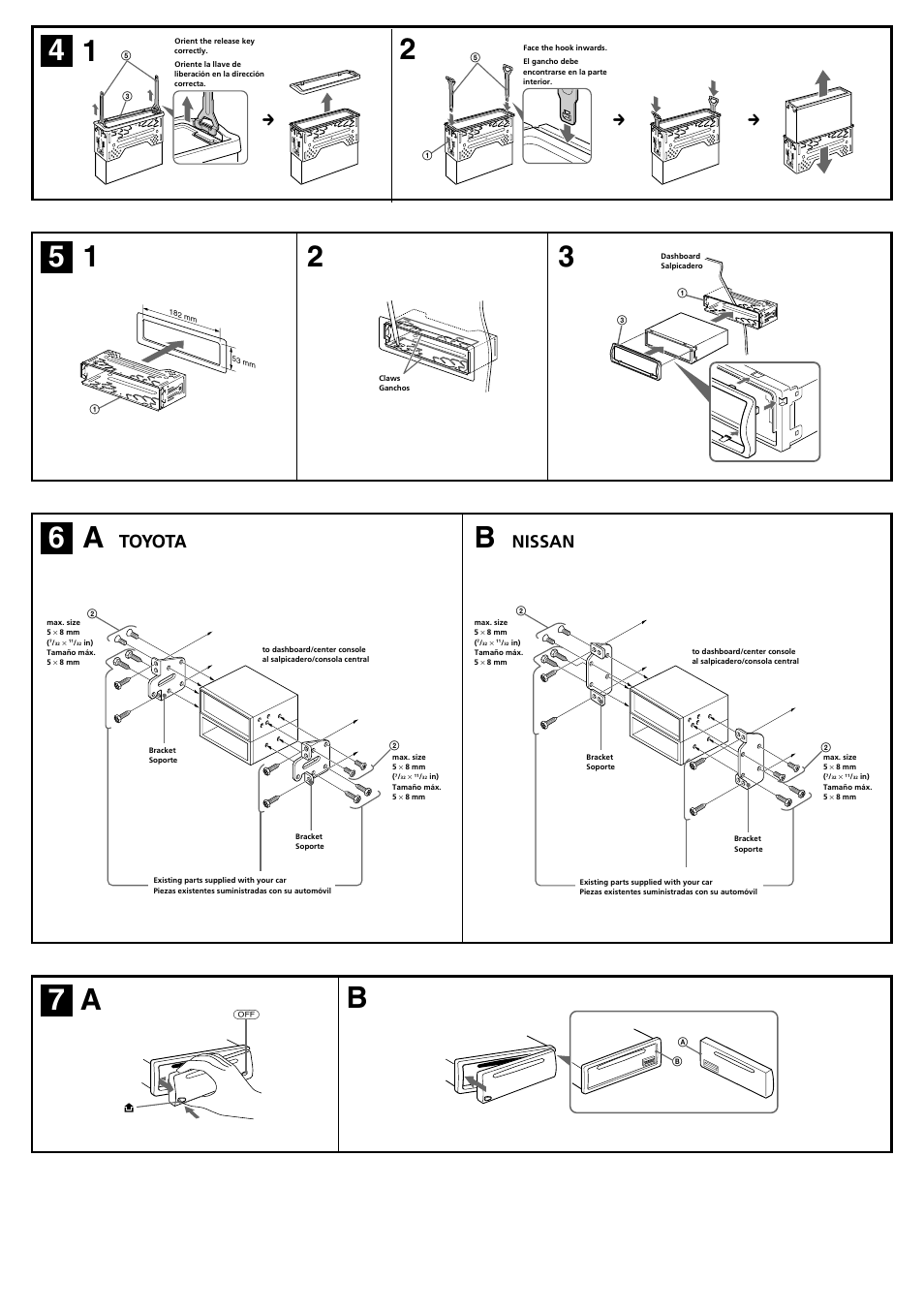 56 a, 7a b 1 2, Toyota | Nissan | Sony CDX-SW200 User Manual | Page 3 / 4